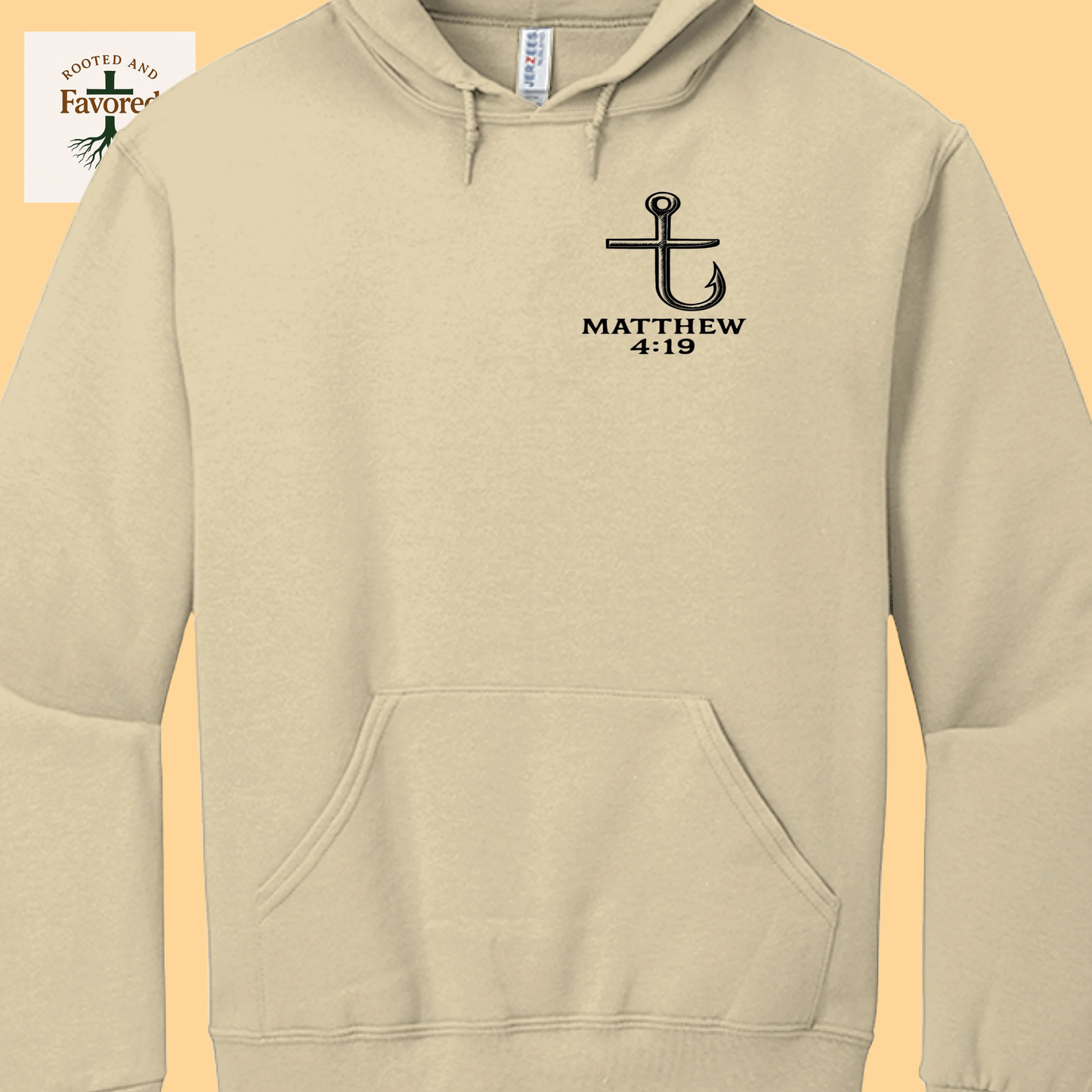 Men's Jerzees NuBlend Fleece Hoodie "Matthew 4:19"