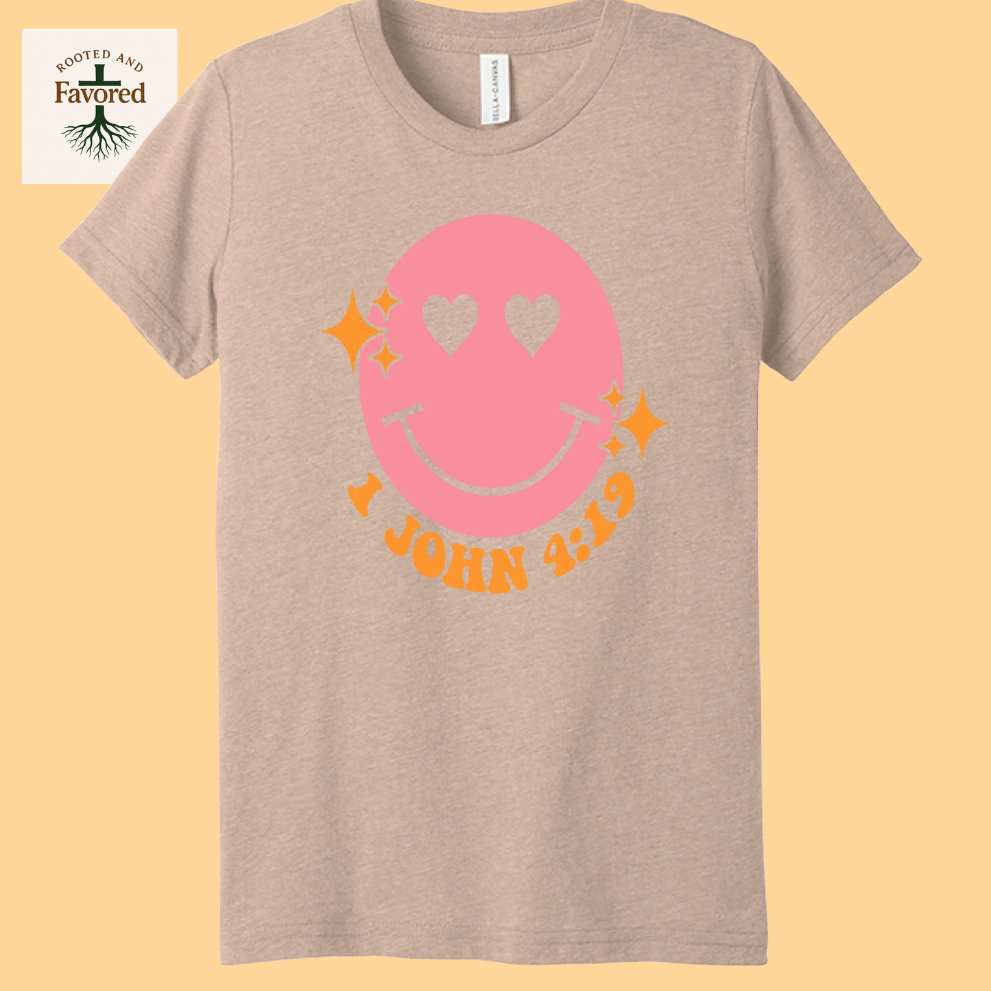 Girls Bella + Canvas Triblend Short-Sleeve T-Shirt " 1 John 4:19"
