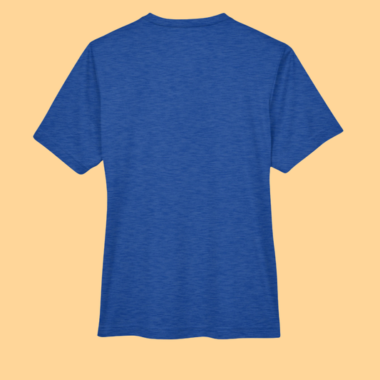 Sonic Heather Performance V Neck T-Shirt "Jesus-He Will Be There For You"