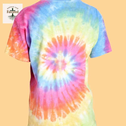 Girls Tie-Dye Cotton T-Shirt "Majestic is my God"