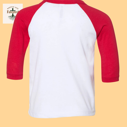 Toddler Bella + Canvas 3/4 Sleeve Baseball T-Shirt "Faith Squad"