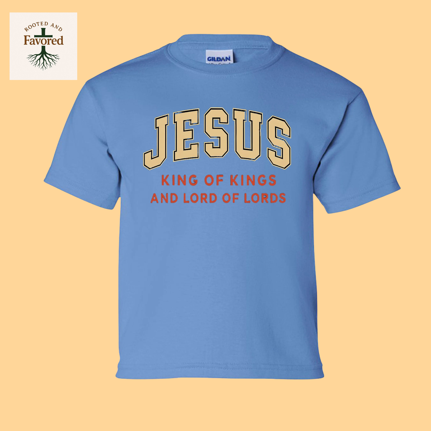 Boy's Youth Ultra Cotton T-Shirt "Jesus King Of Kings And Lord Of Lords"