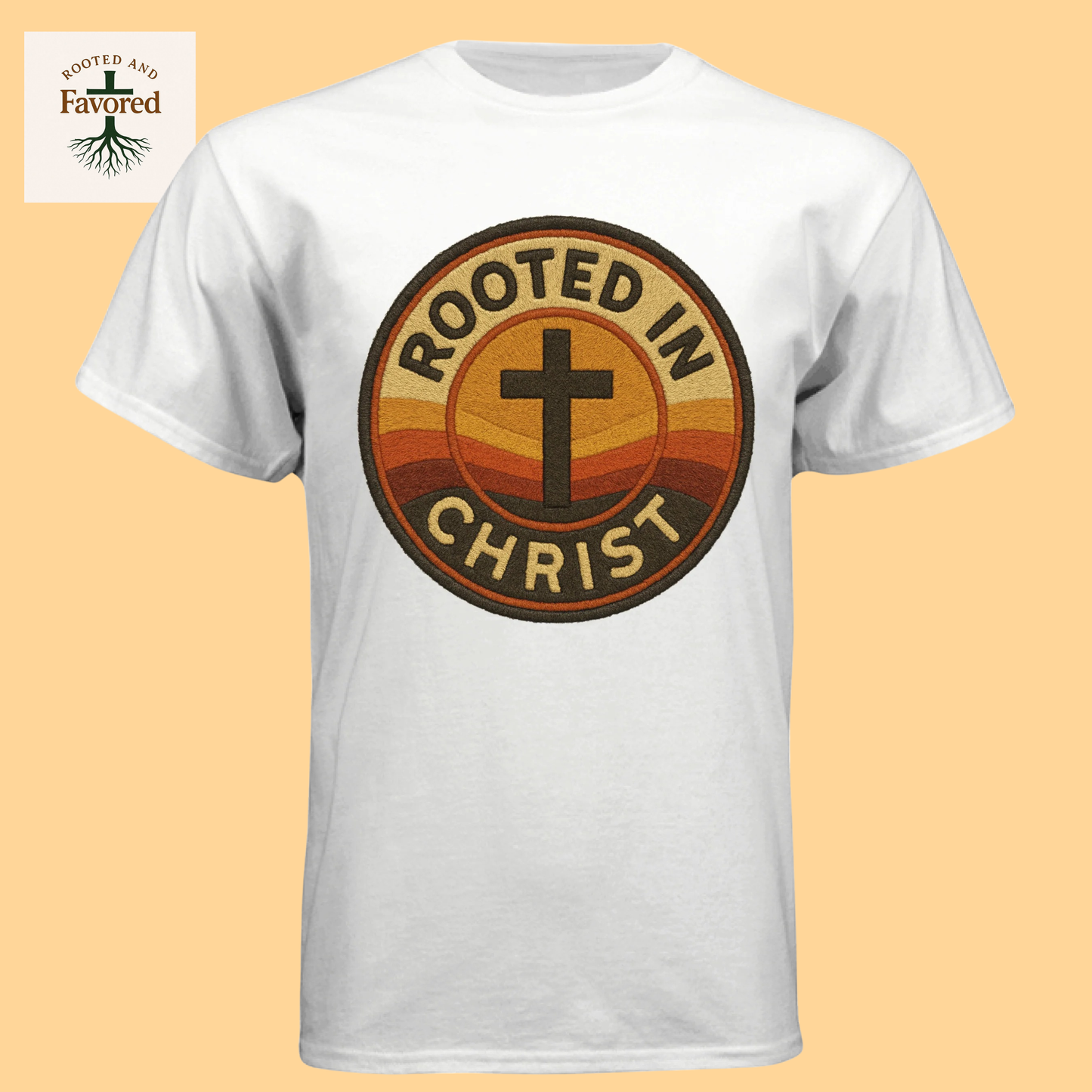 Mens Next Level Apparel T-shirt "Rooted In Christ"
