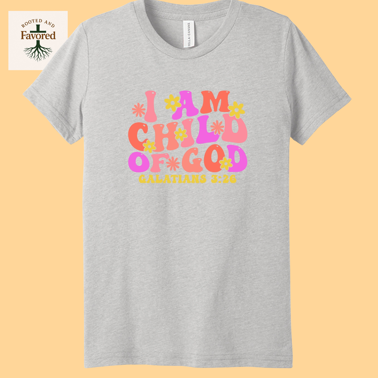 Girls Bella + Canvas Youth Triblend T-Shirt "I AM Child Of God"