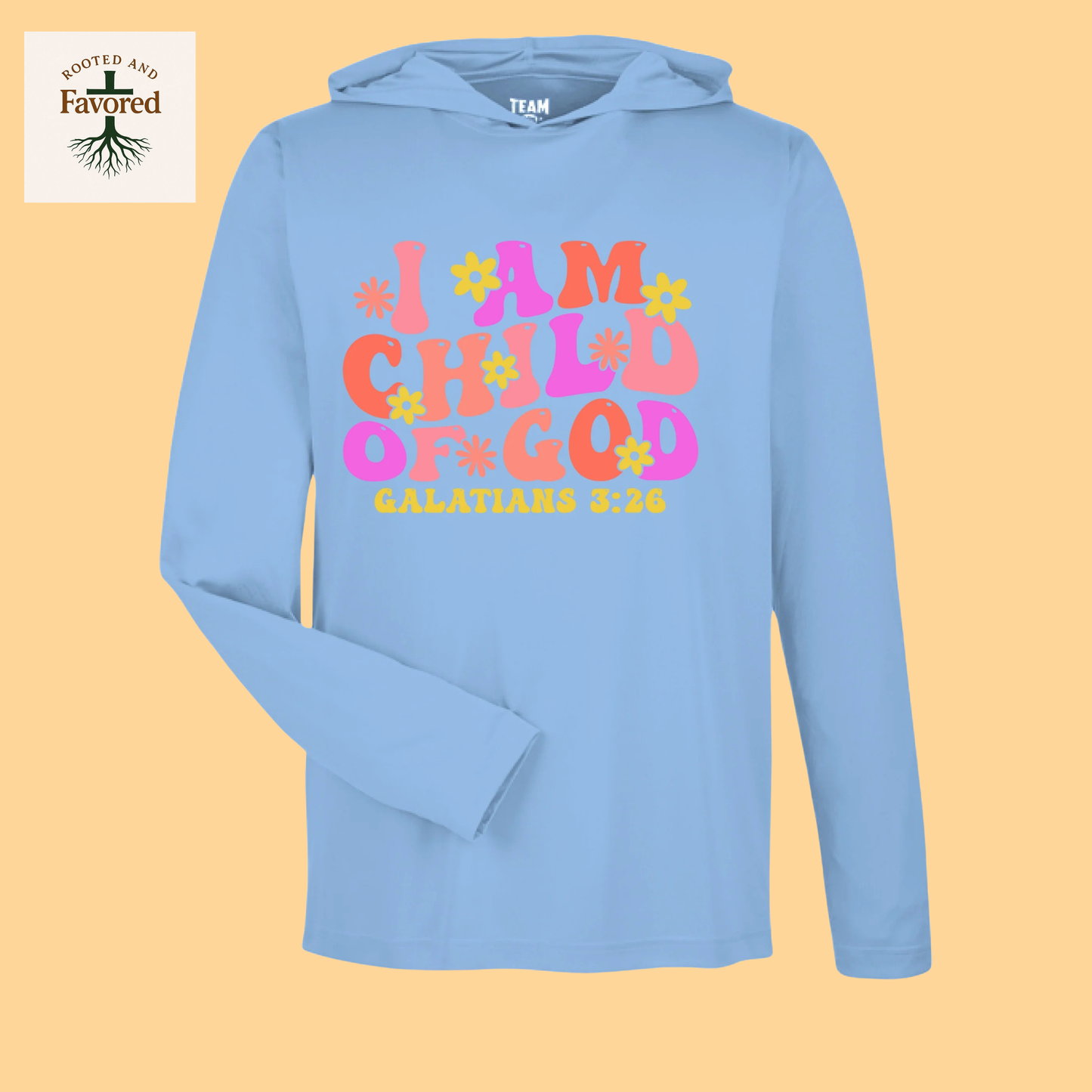 Girls Youth Zone Performance Hoodie "I Am A Child Of God"