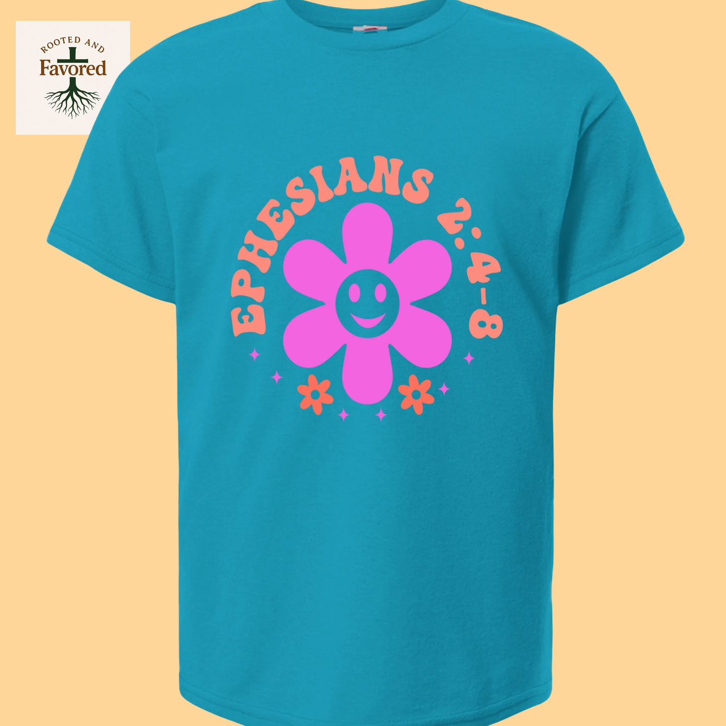 Girls Hanes ComfortSoft Cotton T-Shirt "Ephesians 2:4-8"