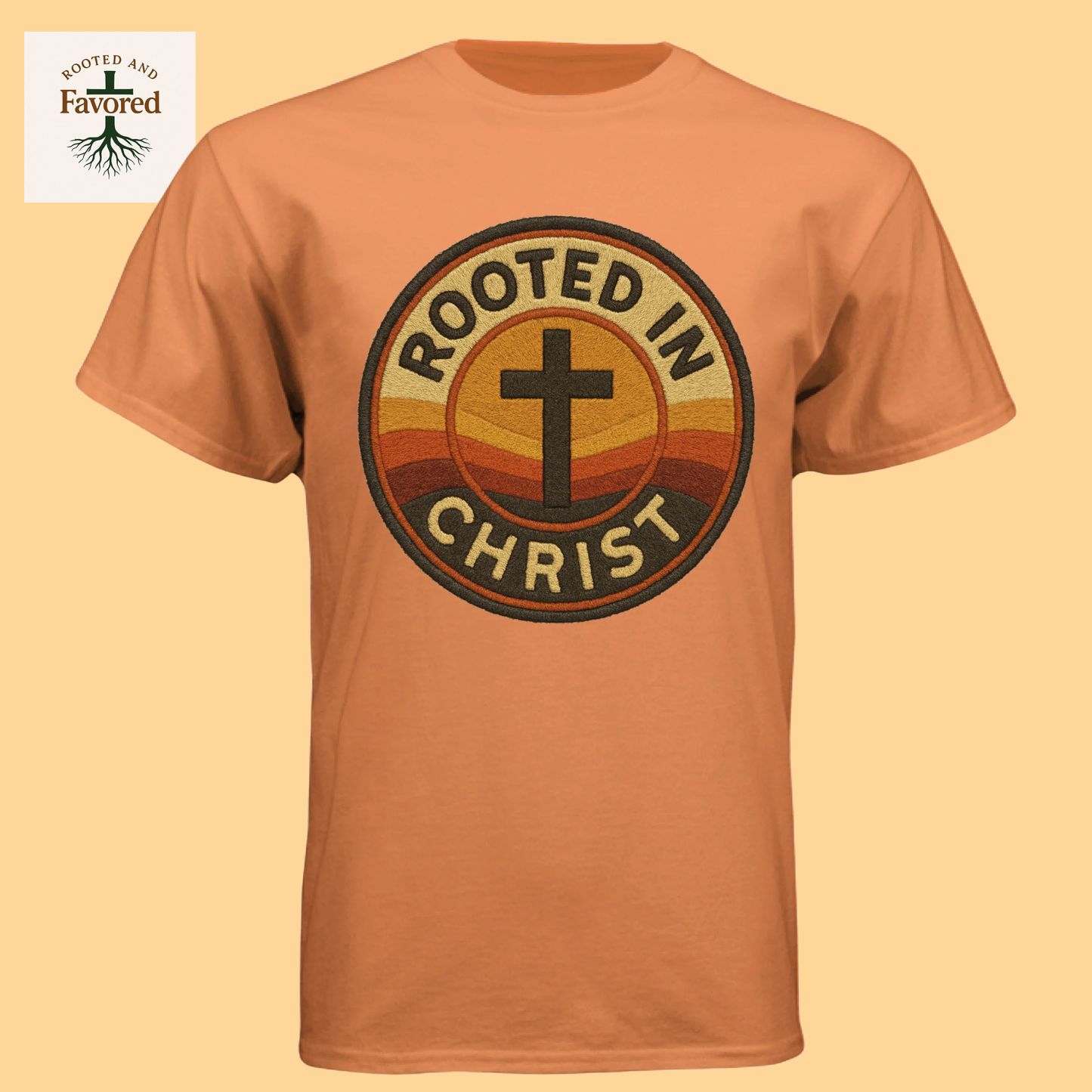 Mens Next Level Apparel T-shirt "Rooted In Christ"
