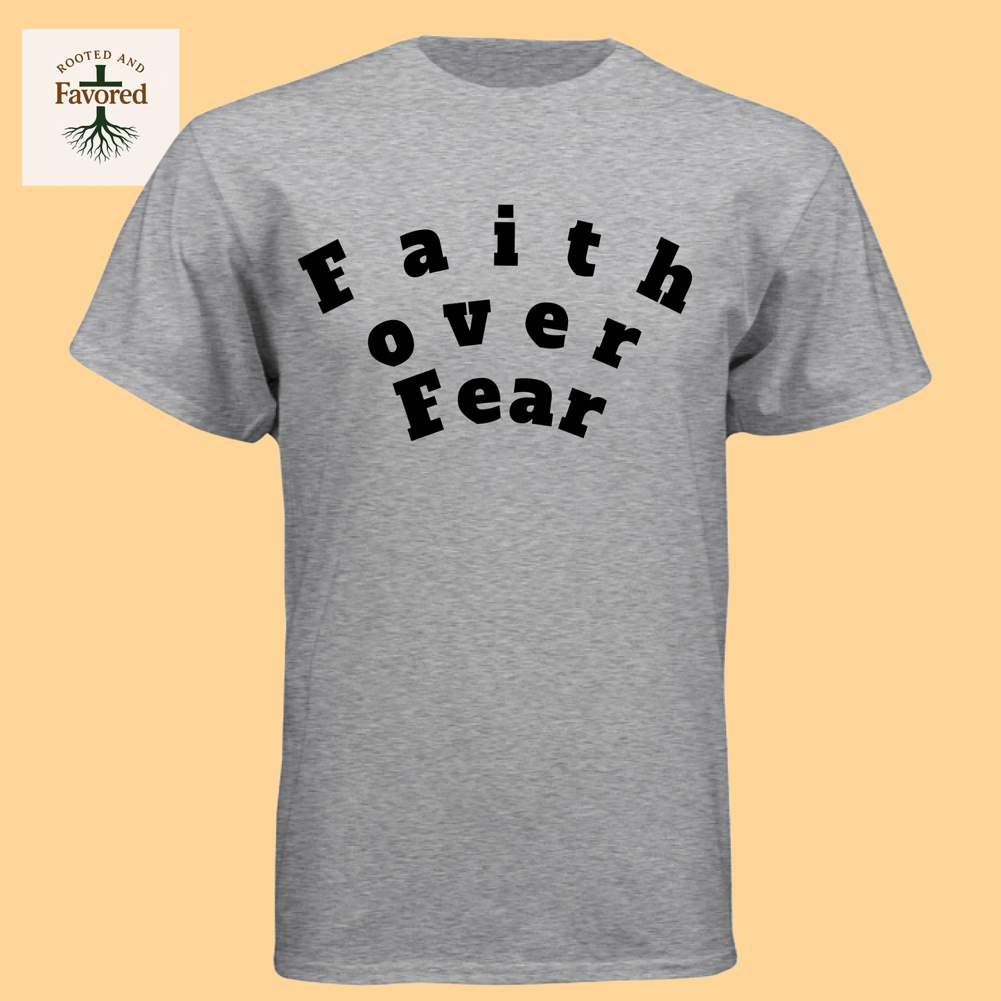 Men's Next Level Triblend Crew "Faith Over Fear"