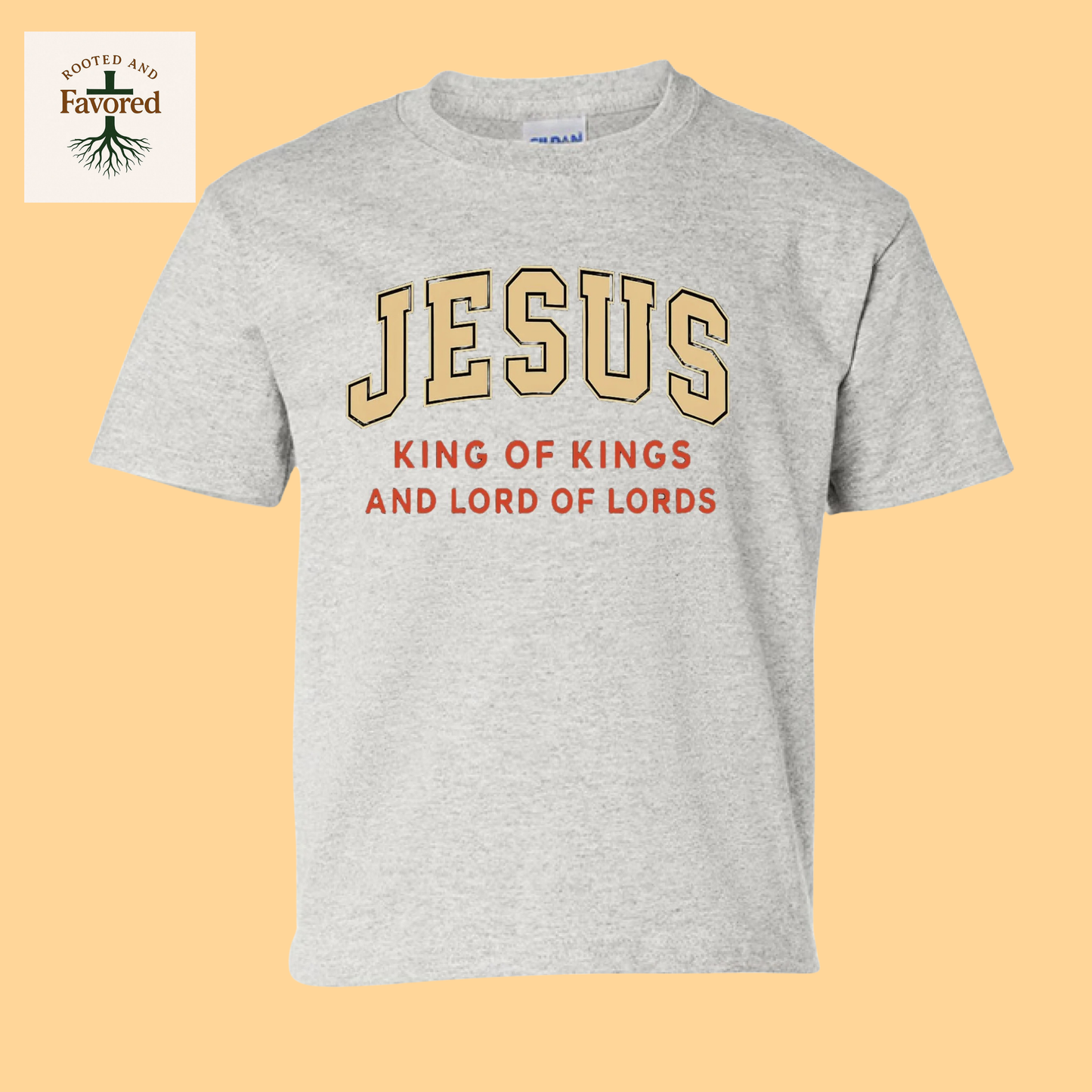 Boy's Youth Ultra Cotton T-Shirt "Jesus King Of Kings And Lord Of Lords"