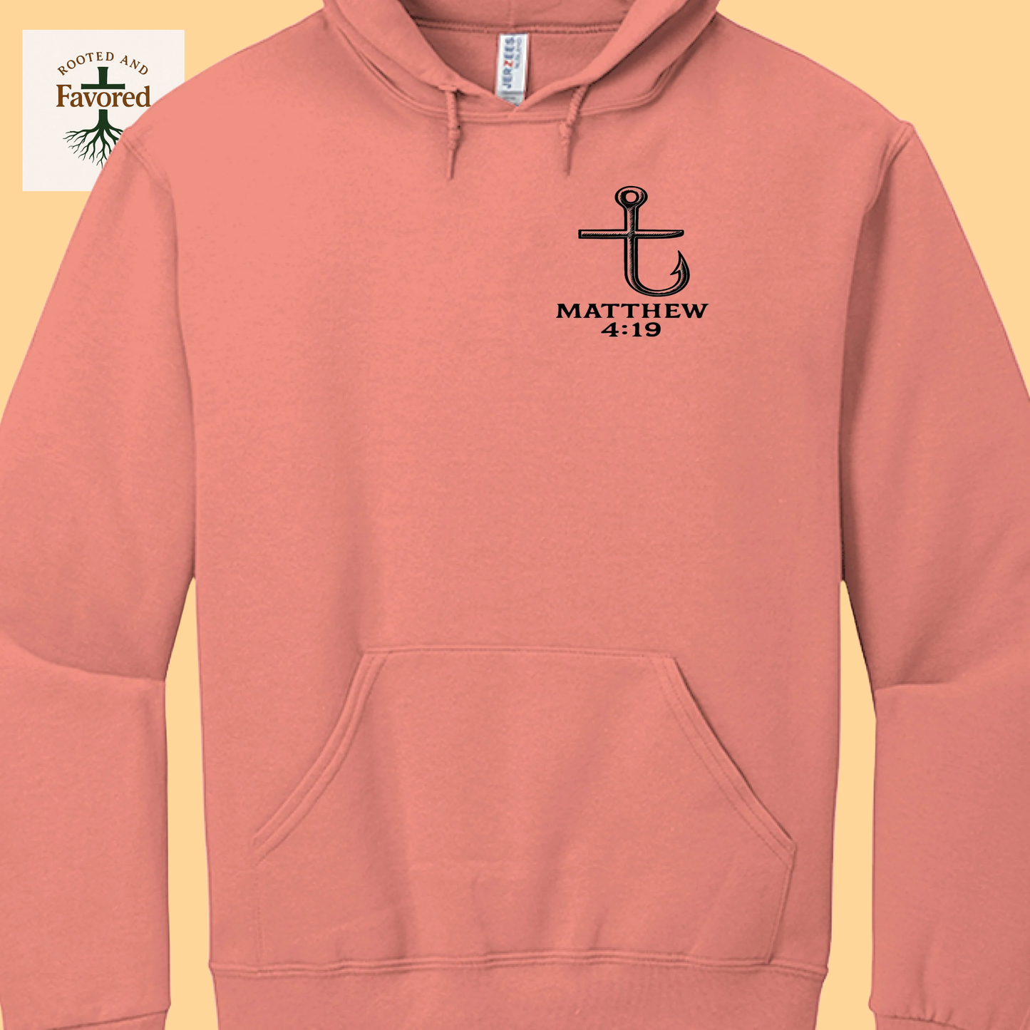 Men's Jerzees NuBlend Fleece Hoodie "Matthew 4:19"