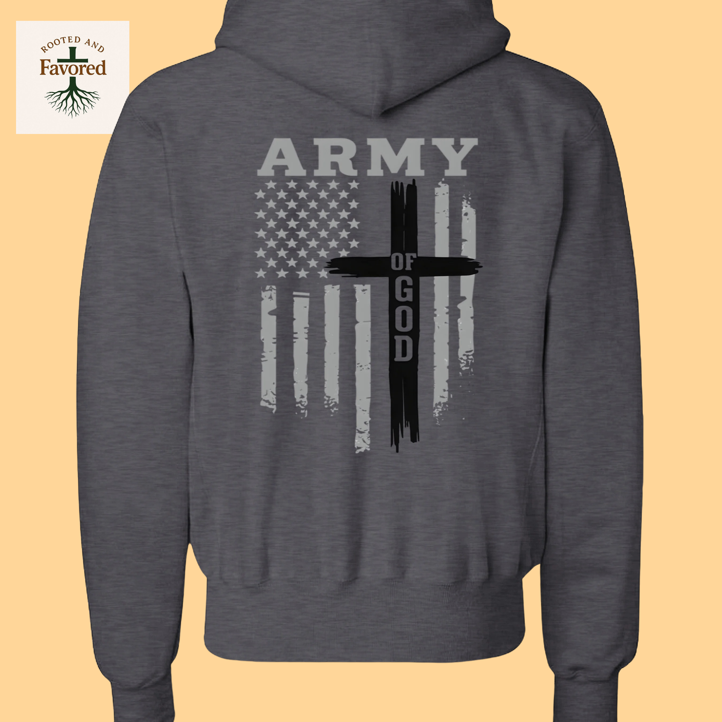 Men's Champion Reverse Weave Pullover Hoodie "Army Of God"