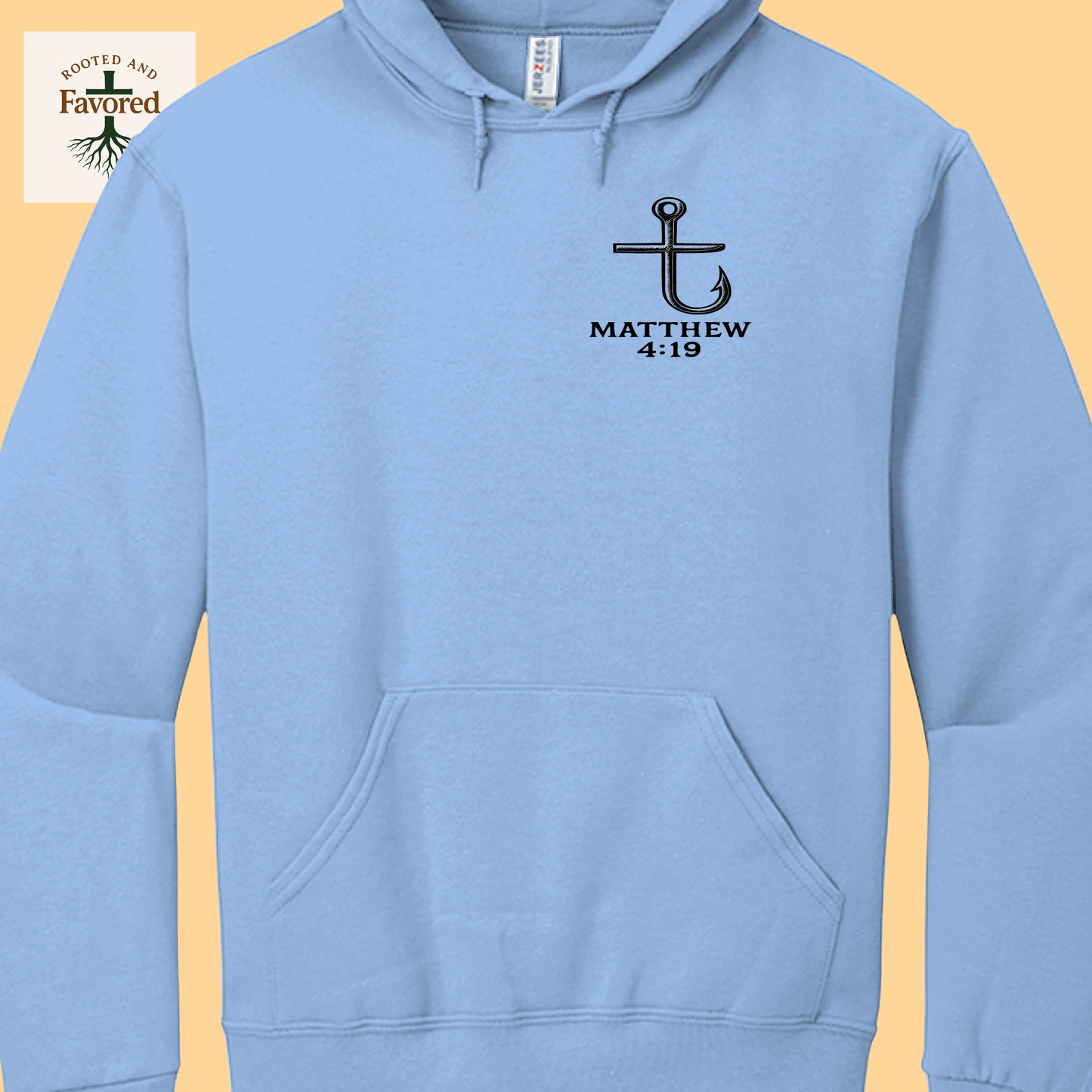 Men's Jerzees NuBlend Fleece Hoodie "Matthew 4:19"