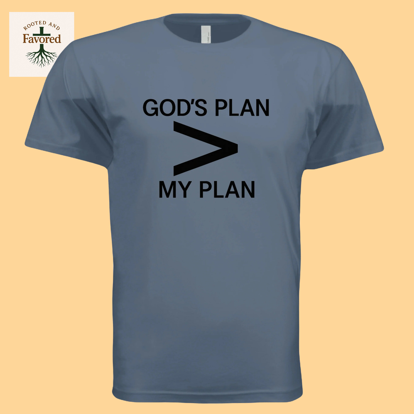 Men's Next Level Apparel Cotton T-Shirt "God's Plan > My Plan"