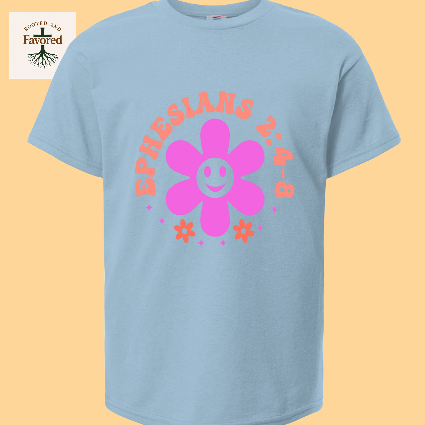 Girls Hanes ComfortSoft Cotton T-Shirt "Ephesians 2:4-8"