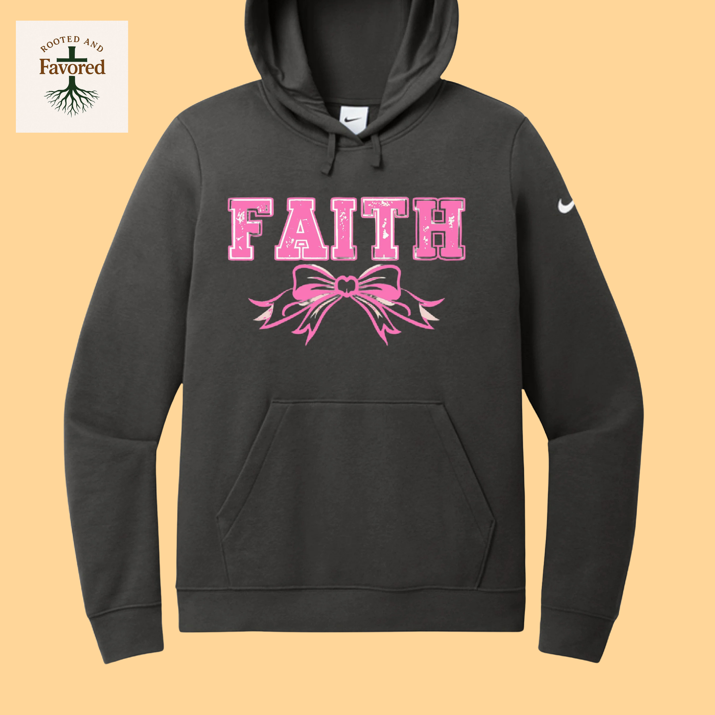 Ladies Nike Fleece Pullover Hoodie "Faith"
