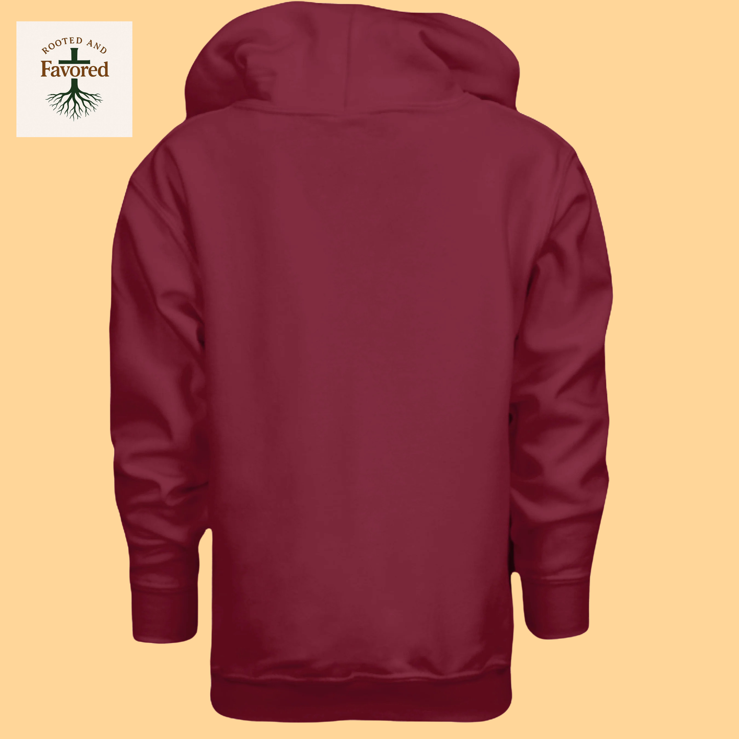 Boy's Youth Heavy Blend Gildan Hoodie "Rooted And Favored"