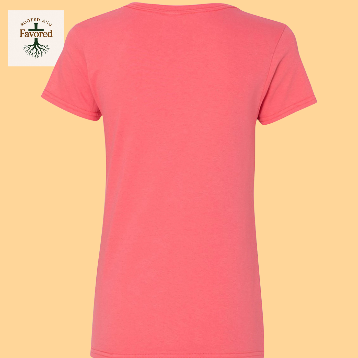 Women's Gildan Heavy Cotton V-Neck T-Shirt "Created With A Purpose"
