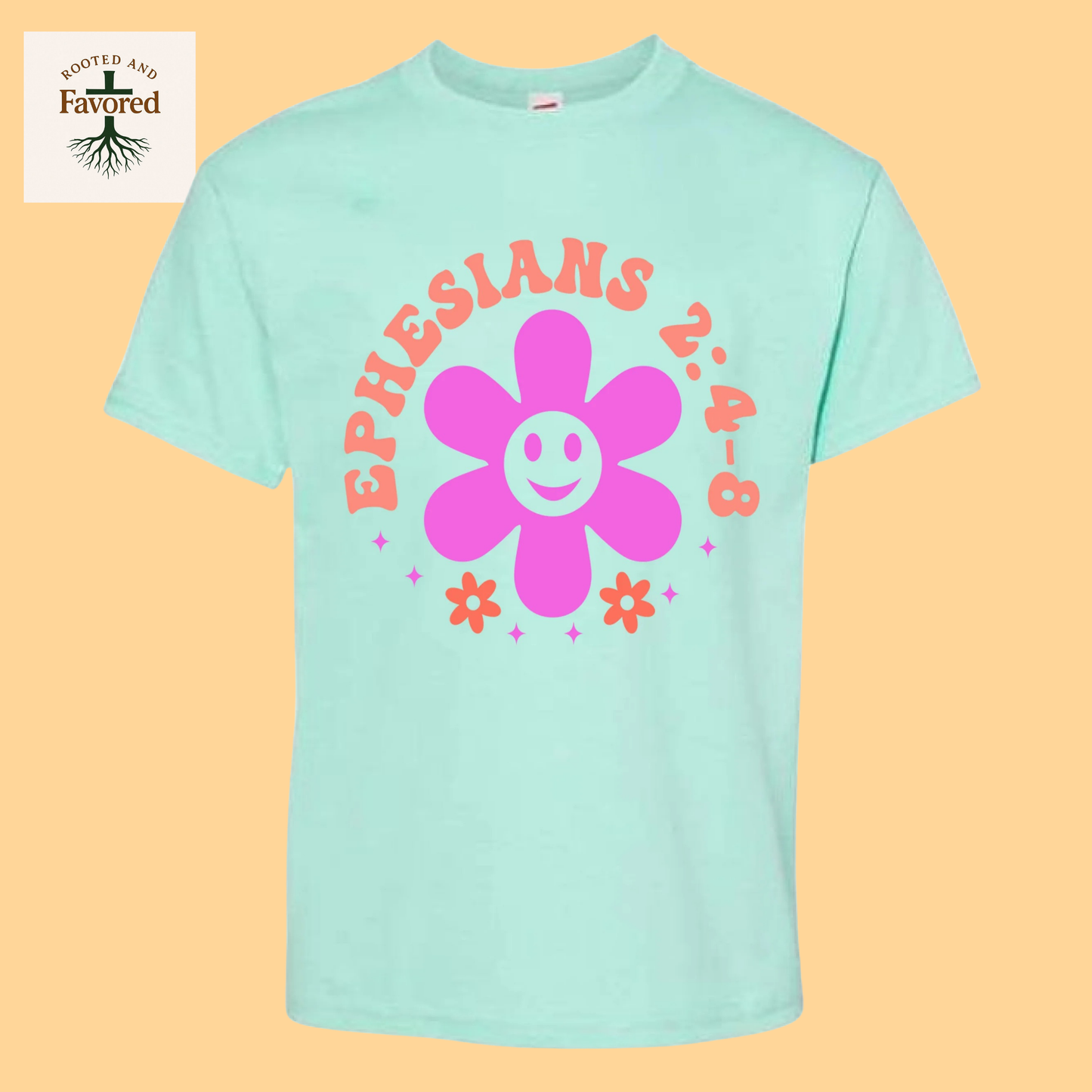 Girls Hanes ComfortSoft Cotton T-Shirt "Ephesians 2:4-8"