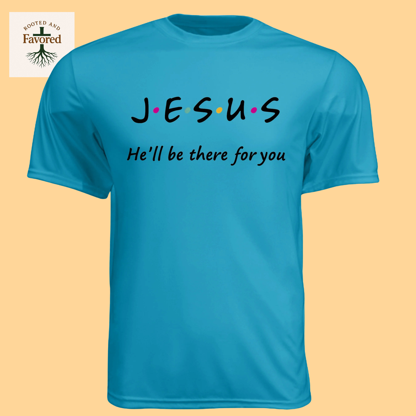 Men's Short-Sleeve Cooling Performance Crew T-Shirt "Jesus-I'll Be There For You"