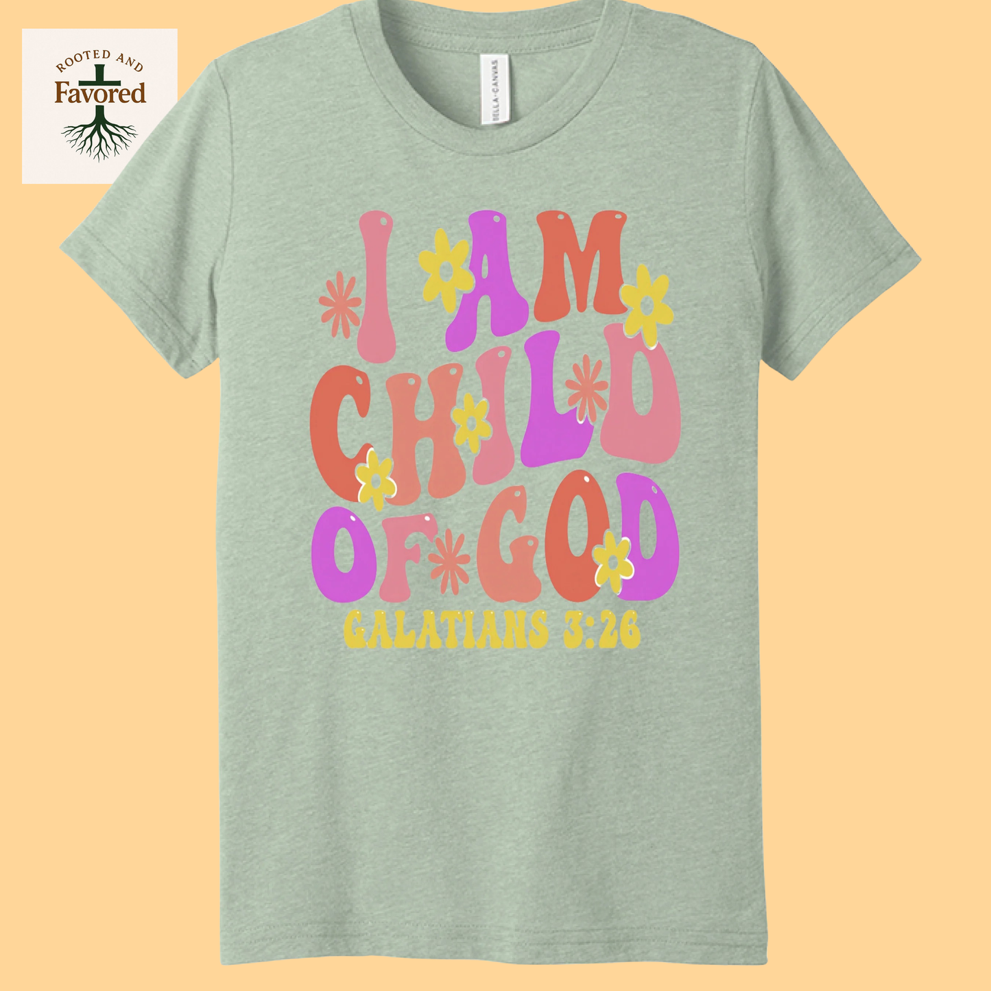Girls Bella + Canvas Youth Triblend T-Shirt "I AM Child Of God"