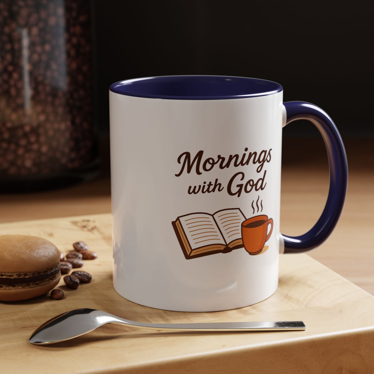 Inspirational Coffee Mug, Mornings with God, Faith-Based Gift, Daily Motivation, Spiritual Tea Cup, Coffee Lover's Present, Christian Gift