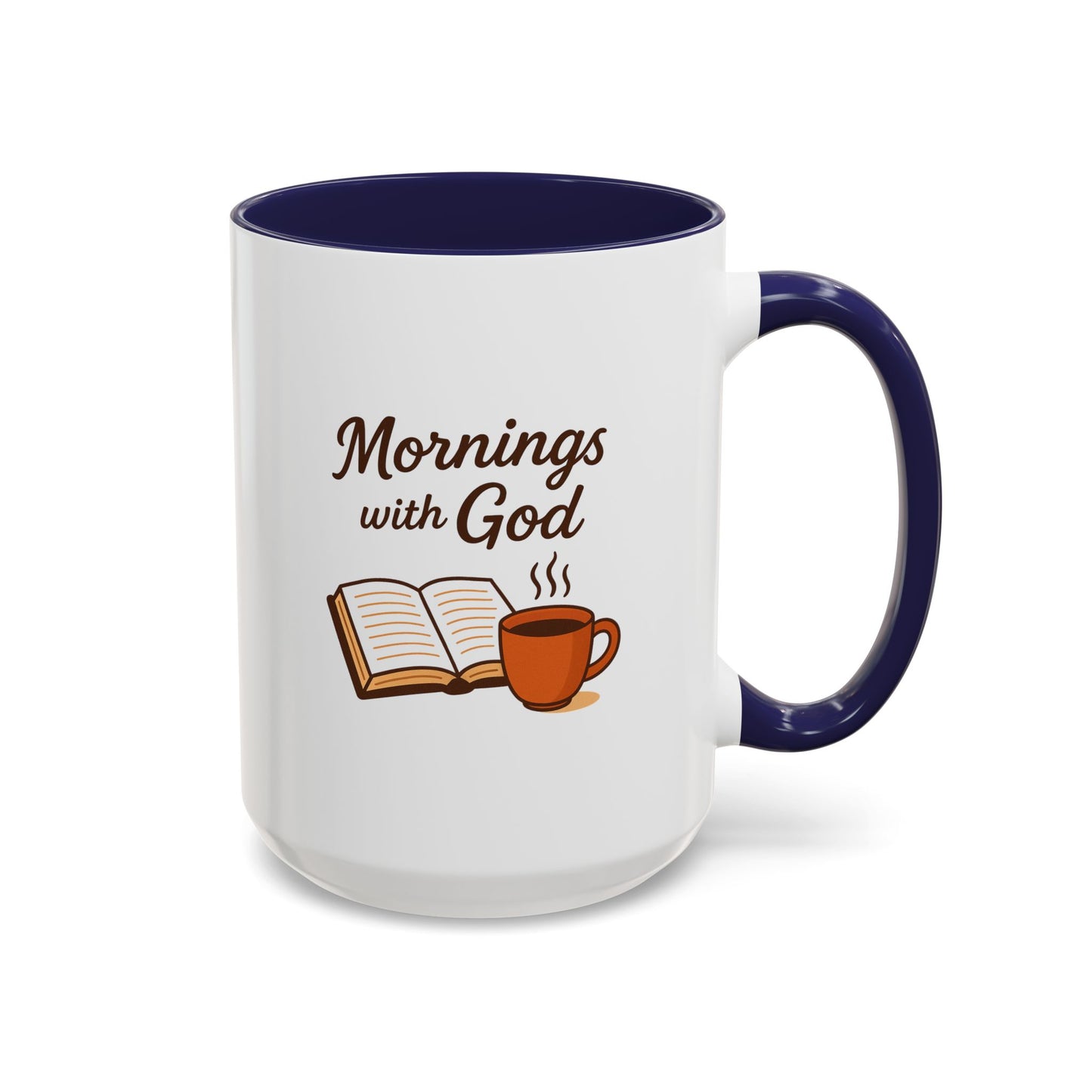 Inspirational Coffee Mug, Mornings with God, Faith-Based Gift, Daily Motivation, Spiritual Tea Cup, Coffee Lover's Present, Christian Gift