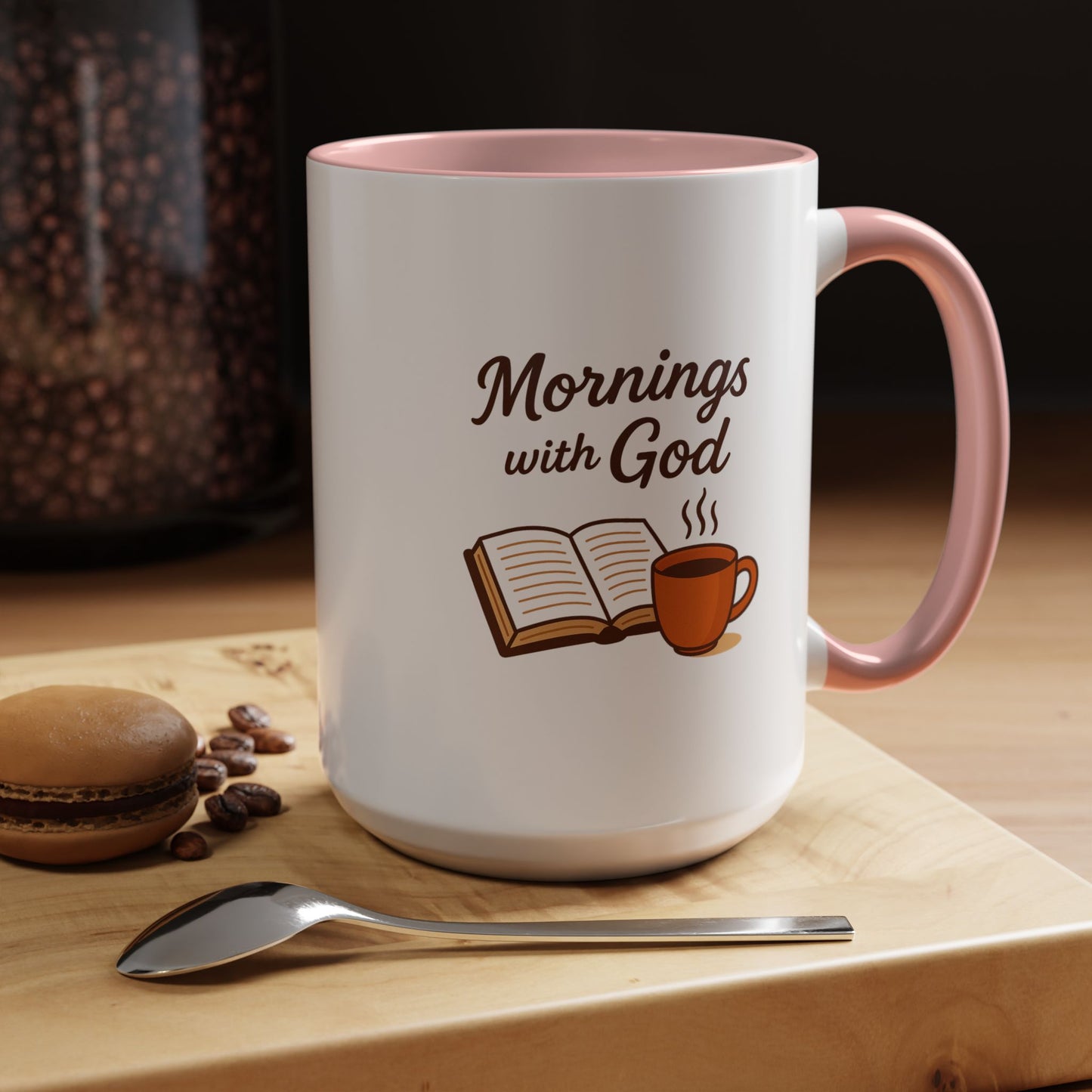 Inspirational Coffee Mug, Mornings with God, Faith-Based Gift, Daily Motivation, Spiritual Tea Cup, Coffee Lover's Present, Christian Gift