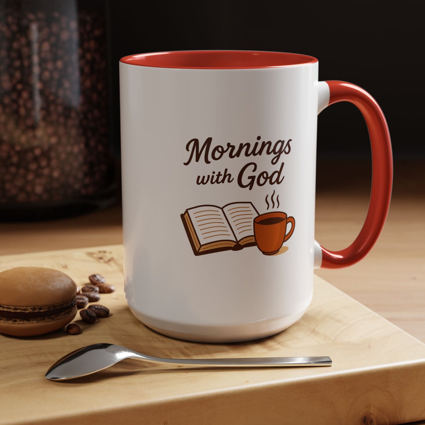 Inspirational Coffee Mug, Mornings with God, Faith-Based Gift, Daily Motivation, Spiritual Tea Cup, Coffee Lover's Present, Christian Gift