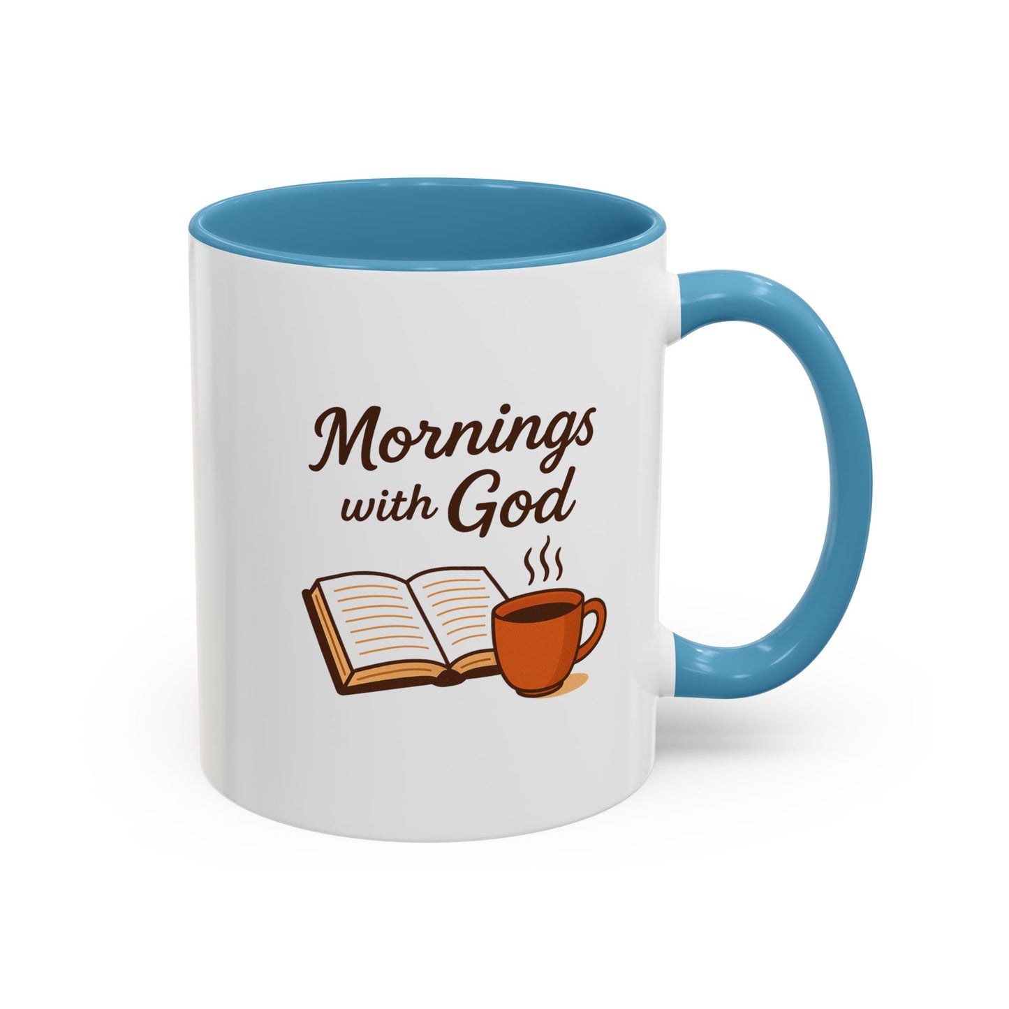Inspirational Coffee Mug, Mornings with God, Faith-Based Gift, Daily Motivation, Spiritual Tea Cup, Coffee Lover's Present, Christian Gift