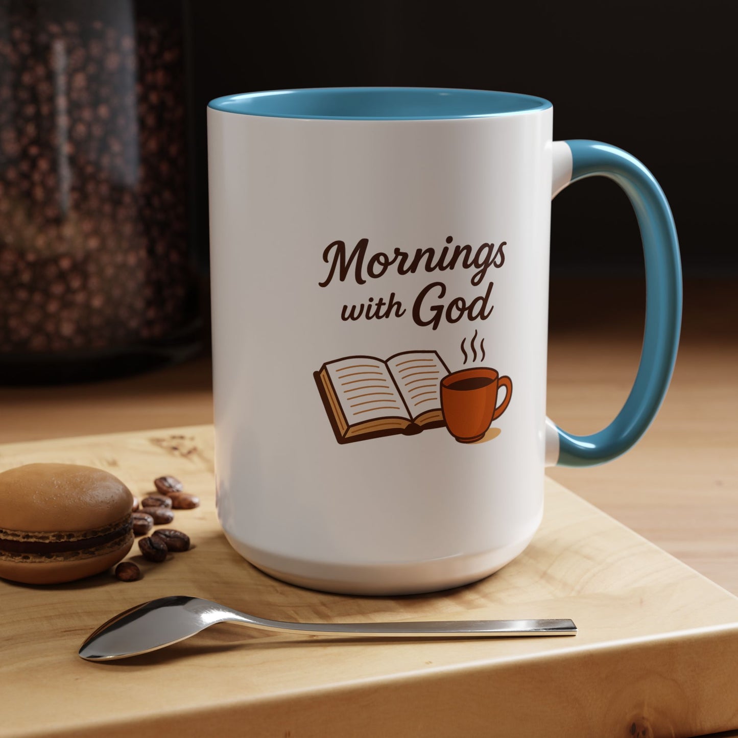 Inspirational Coffee Mug, Mornings with God, Faith-Based Gift, Daily Motivation, Spiritual Tea Cup, Coffee Lover's Present, Christian Gift