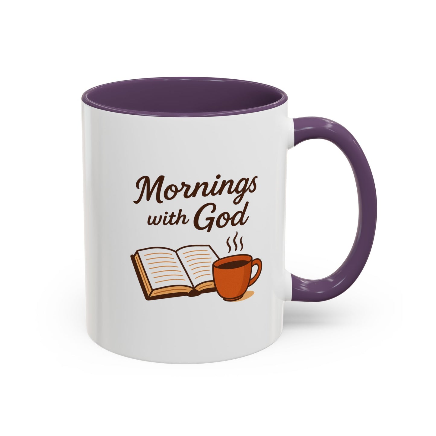 Inspirational Coffee Mug, Mornings with God, Faith-Based Gift, Daily Motivation, Spiritual Tea Cup, Coffee Lover's Present, Christian Gift