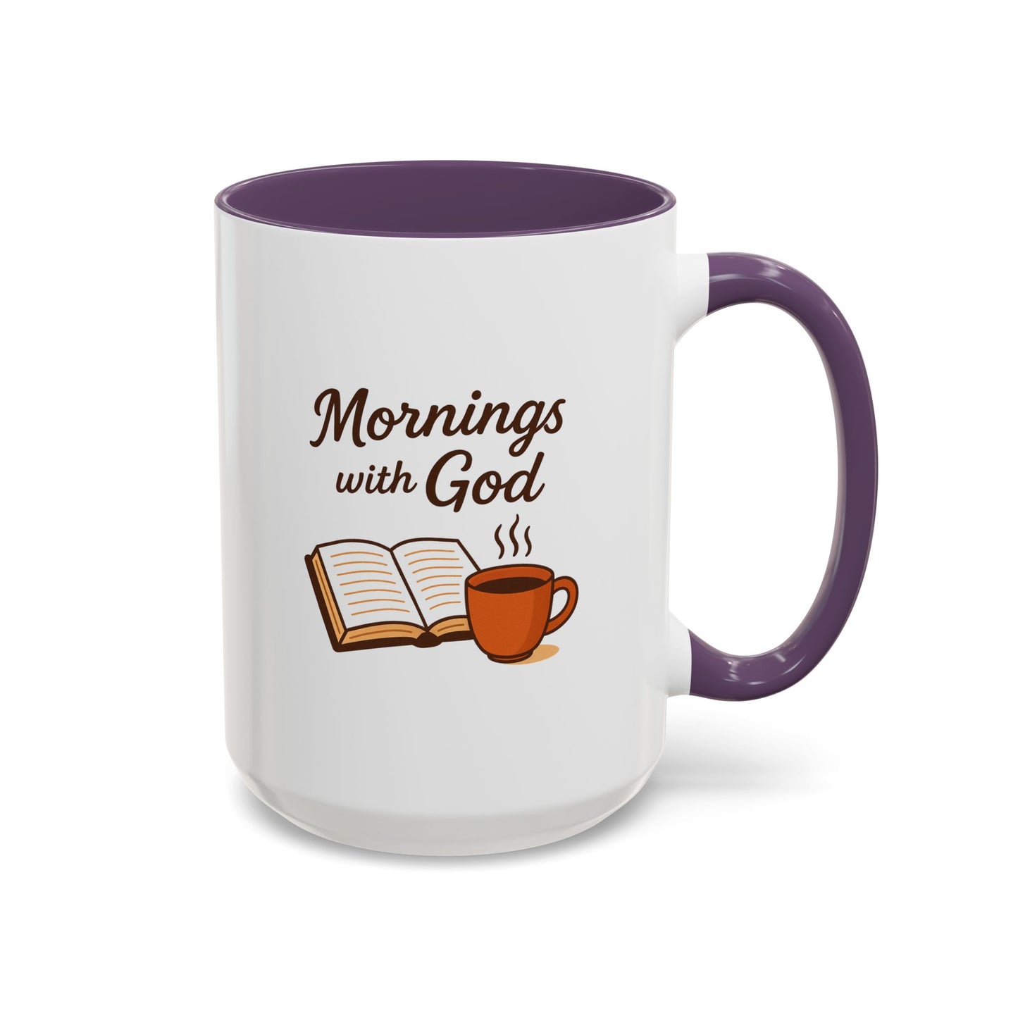 Inspirational Coffee Mug, Mornings with God, Faith-Based Gift, Daily Motivation, Spiritual Tea Cup, Coffee Lover's Present, Christian Gift