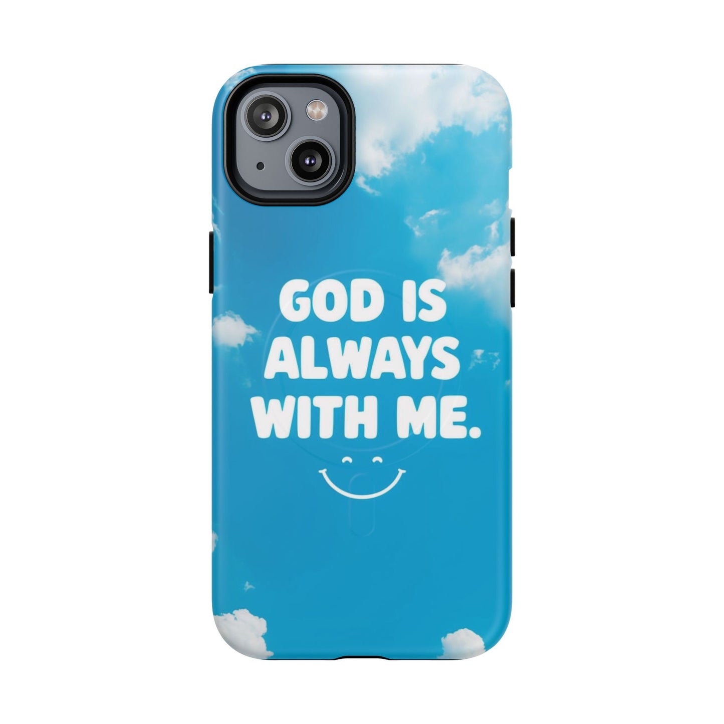Inspirational Phone Case, God Is Always With Me, Tough Magnetic Cases, Birthday Gift, Spiritual Decor, Everyday Essentials