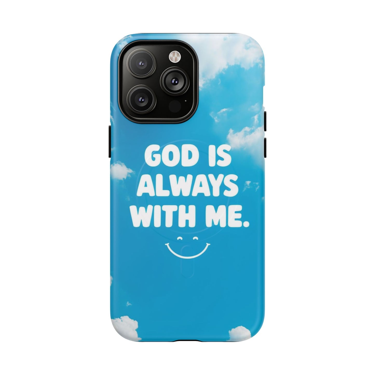 Inspirational Phone Case, God Is Always With Me, Tough Magnetic Cases, Birthday Gift, Spiritual Decor, Everyday Essentials