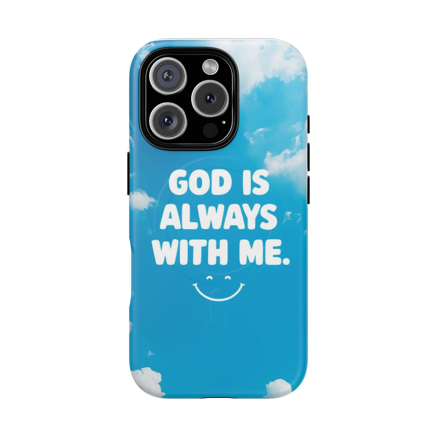 Inspirational Phone Case, God Is Always With Me, Tough Magnetic Cases, Birthday Gift, Spiritual Decor, Everyday Essentials