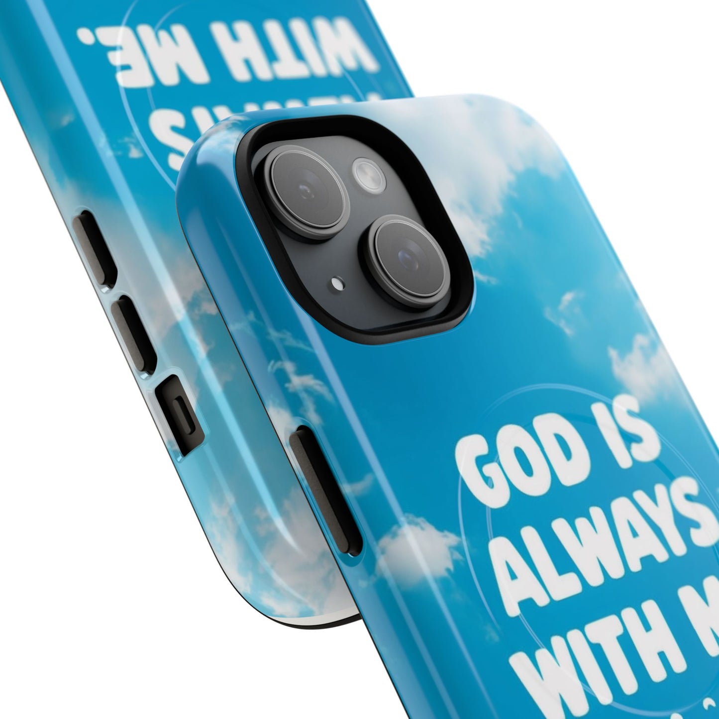 Inspirational Phone Case, God Is Always With Me, Tough Magnetic Cases, Birthday Gift, Spiritual Decor, Everyday Essentials