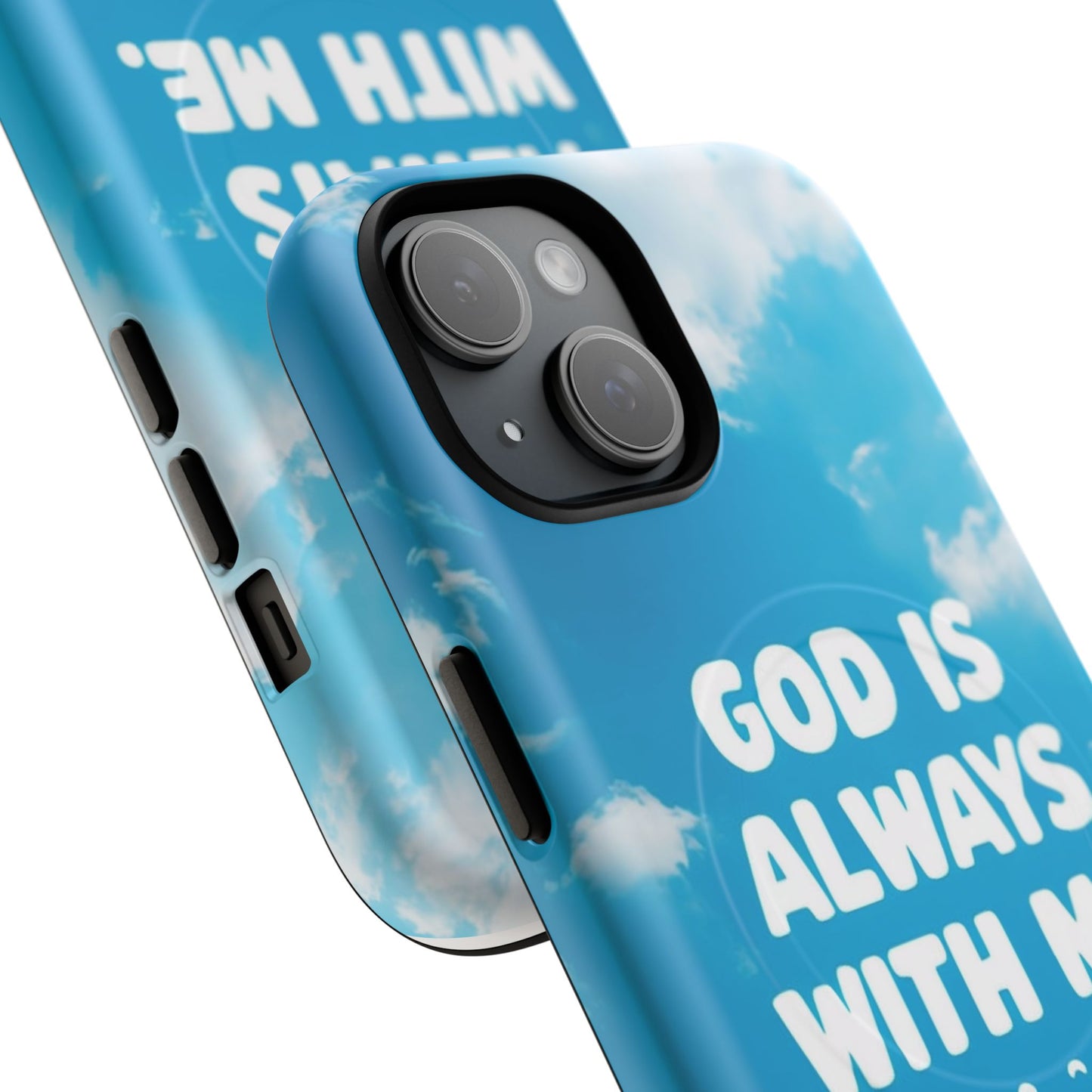 Inspirational Phone Case, God Is Always With Me, Tough Magnetic Cases, Birthday Gift, Spiritual Decor, Everyday Essentials