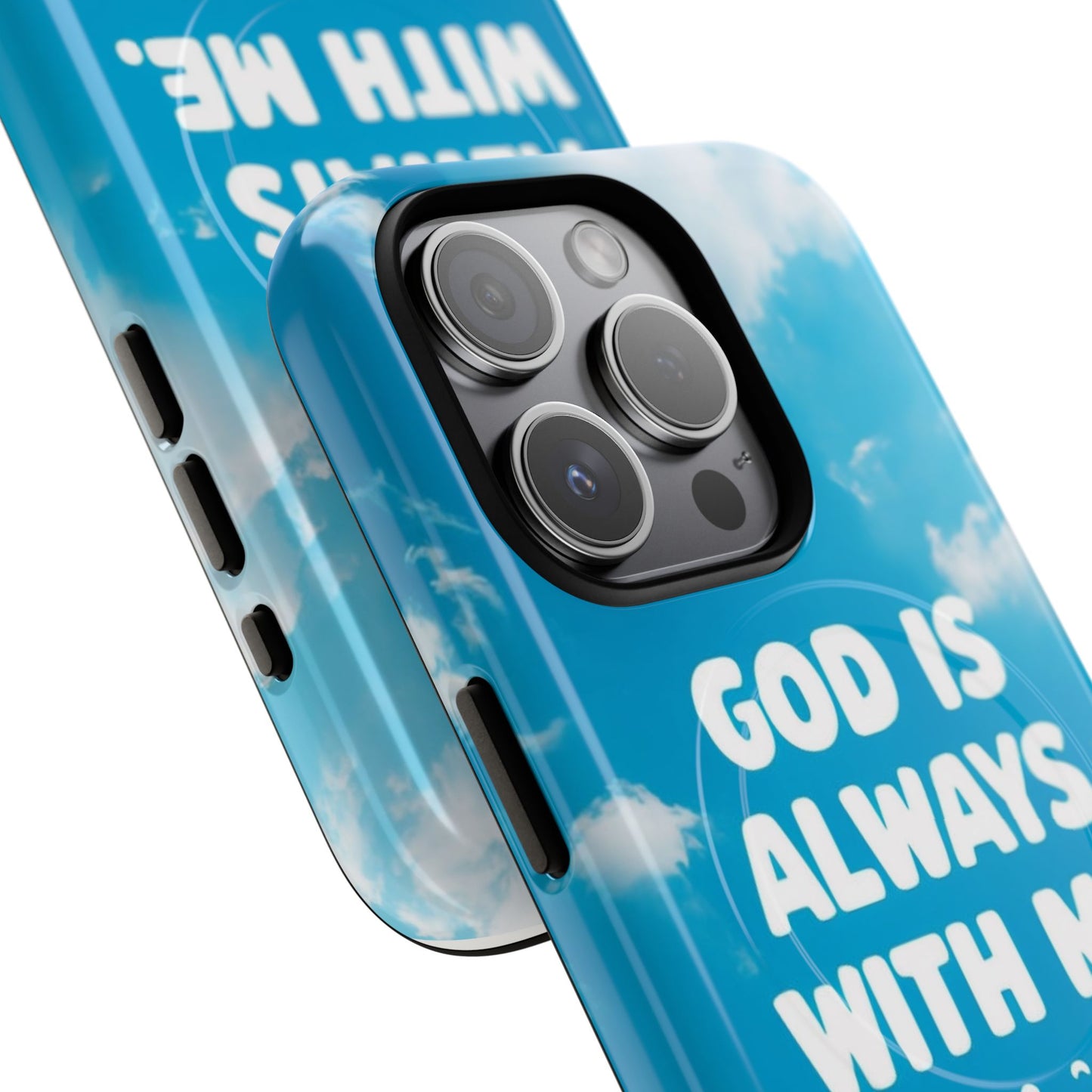 Inspirational Phone Case, God Is Always With Me, Tough Magnetic Cases, Birthday Gift, Spiritual Decor, Everyday Essentials