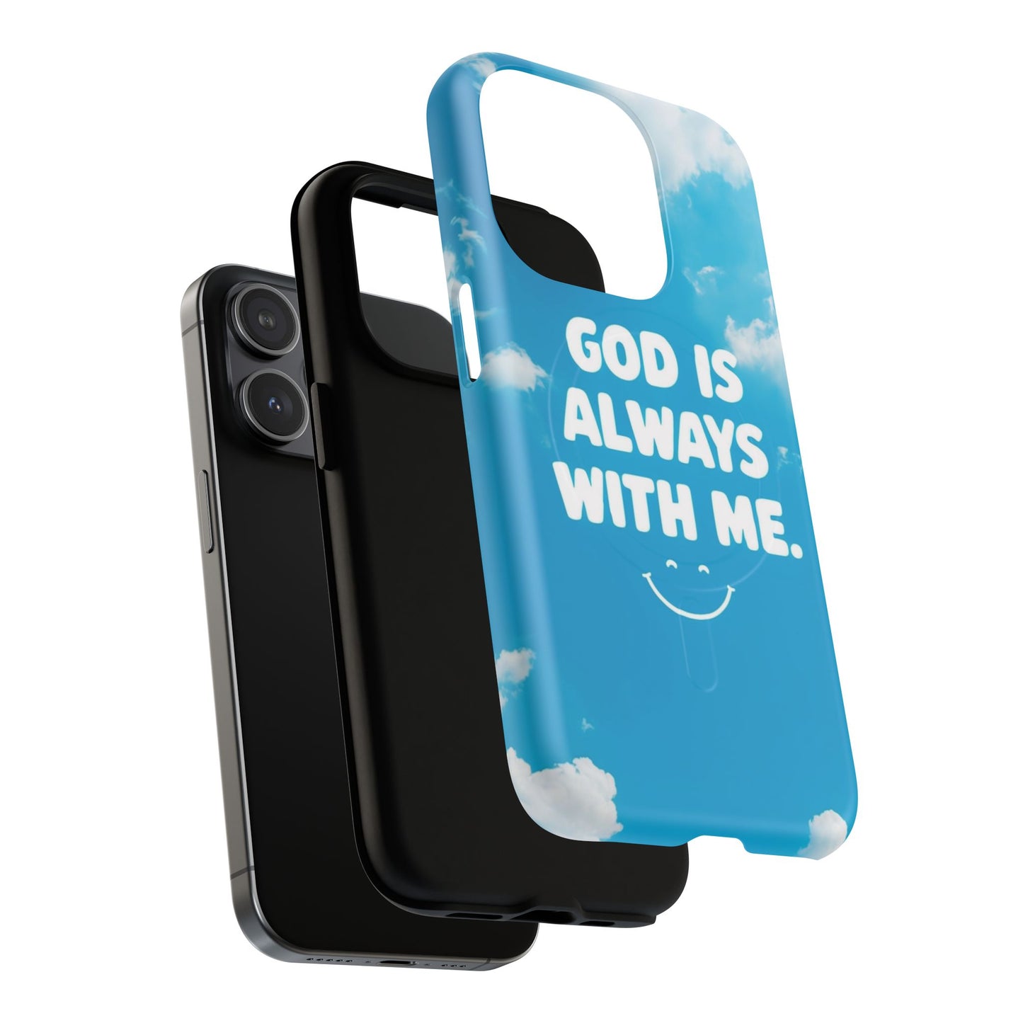 Inspirational Phone Case, God Is Always With Me, Tough Magnetic Cases, Birthday Gift, Spiritual Decor, Everyday Essentials