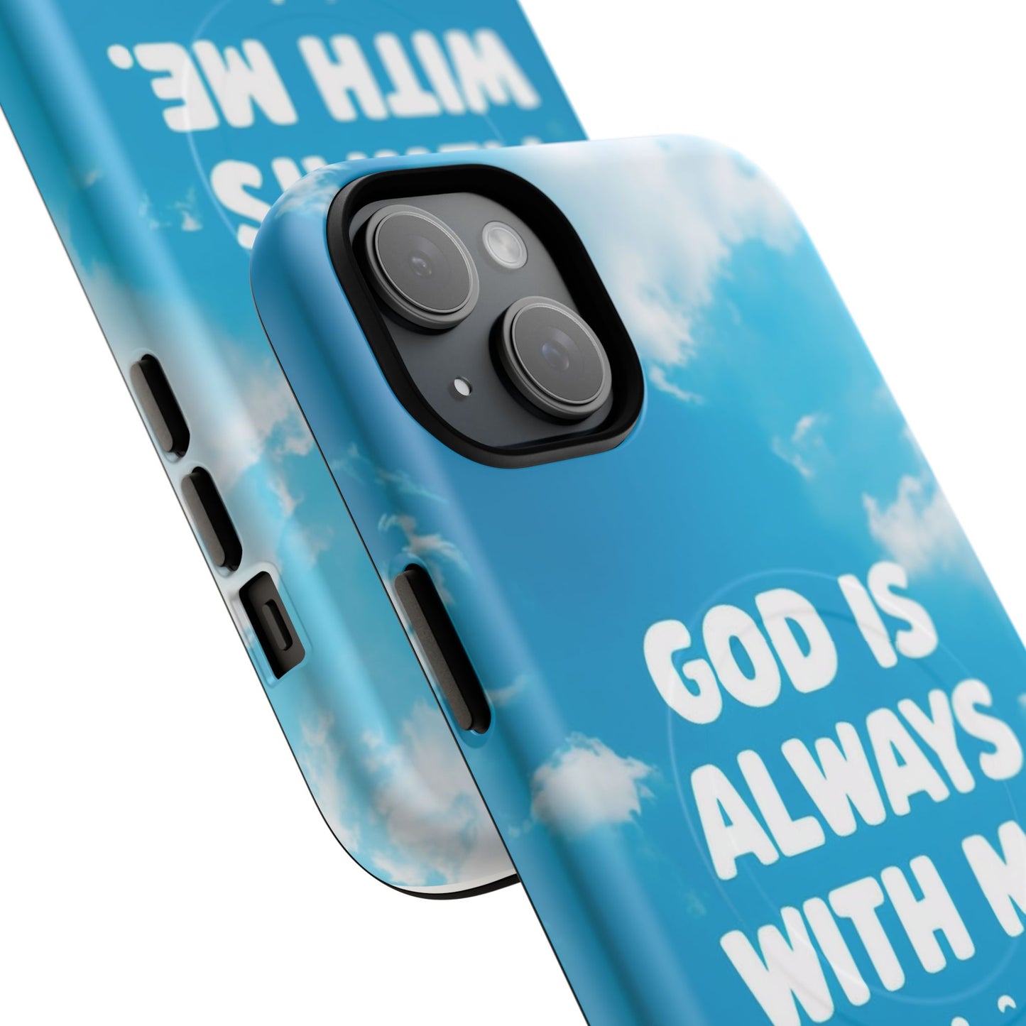 Inspirational Phone Case, God Is Always With Me, Tough Magnetic Cases, Birthday Gift, Spiritual Decor, Everyday Essentials
