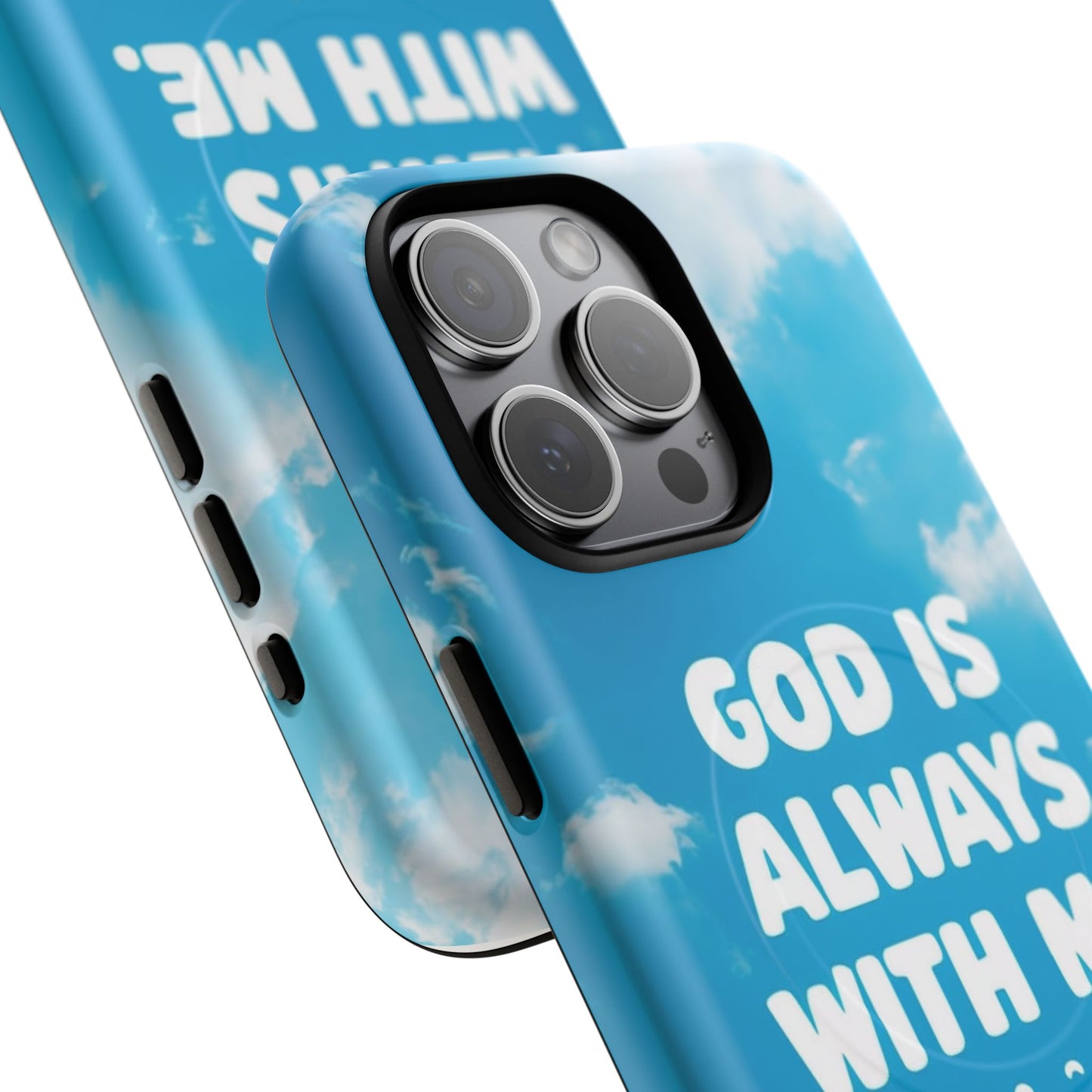 Inspirational Phone Case, God Is Always With Me, Tough Magnetic Cases, Birthday Gift, Spiritual Decor, Everyday Essentials