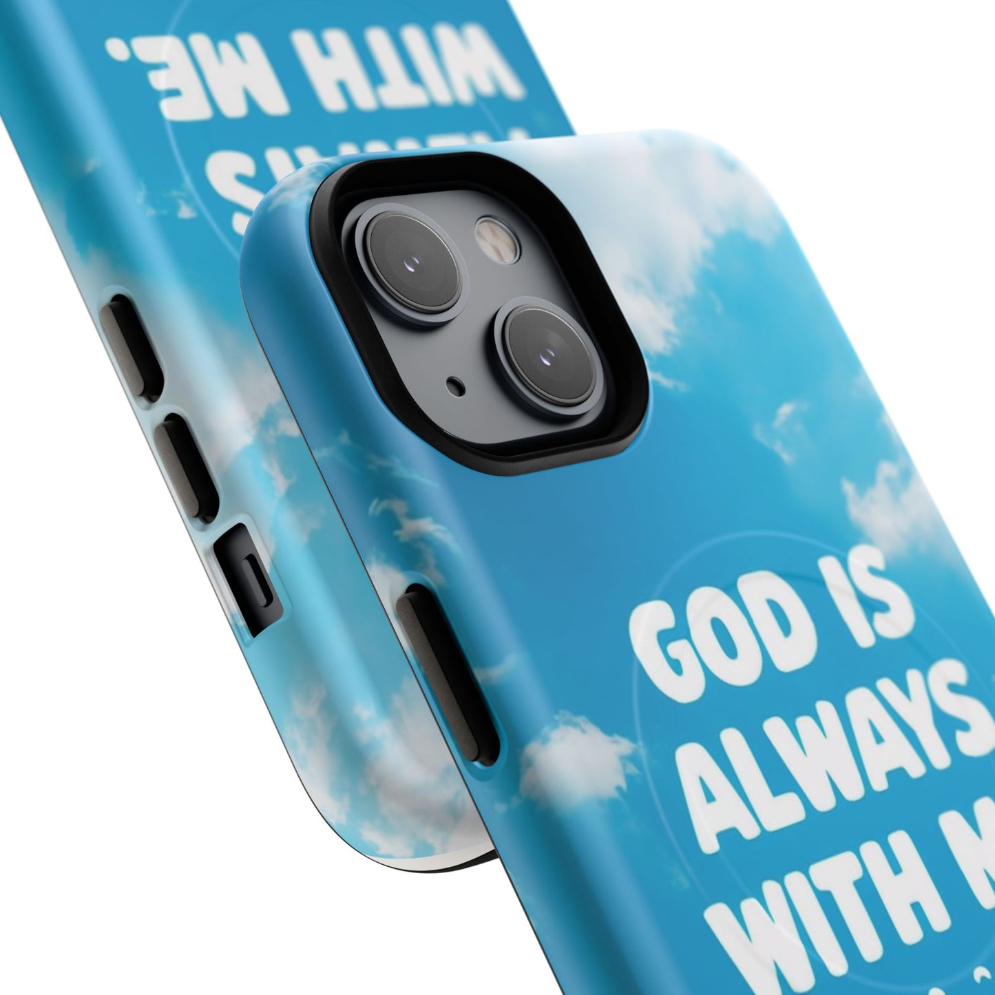 Inspirational Phone Case, God Is Always With Me, Tough Magnetic Cases, Birthday Gift, Spiritual Decor, Everyday Essentials