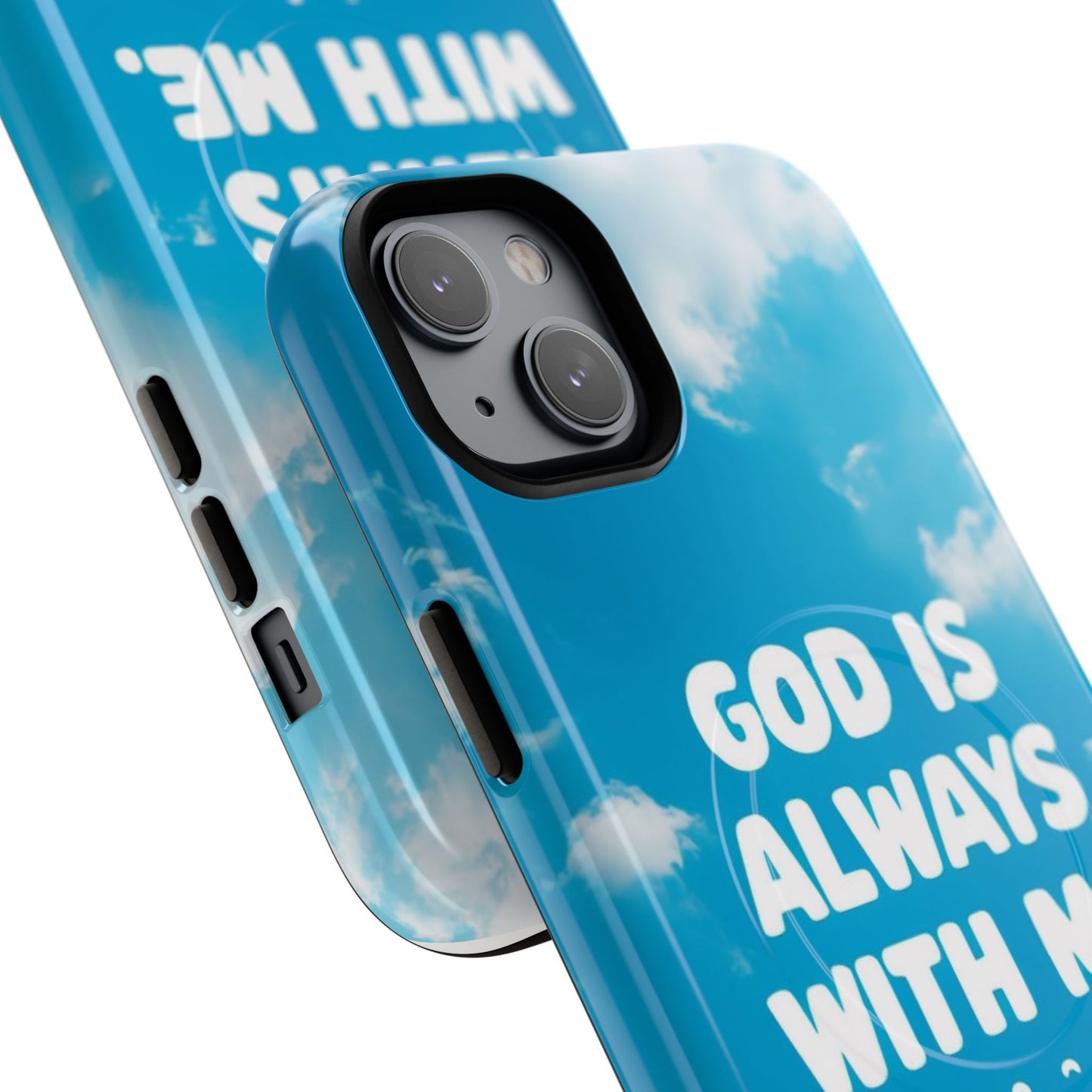 Inspirational Phone Case, God Is Always With Me, Tough Magnetic Cases, Birthday Gift, Spiritual Decor, Everyday Essentials