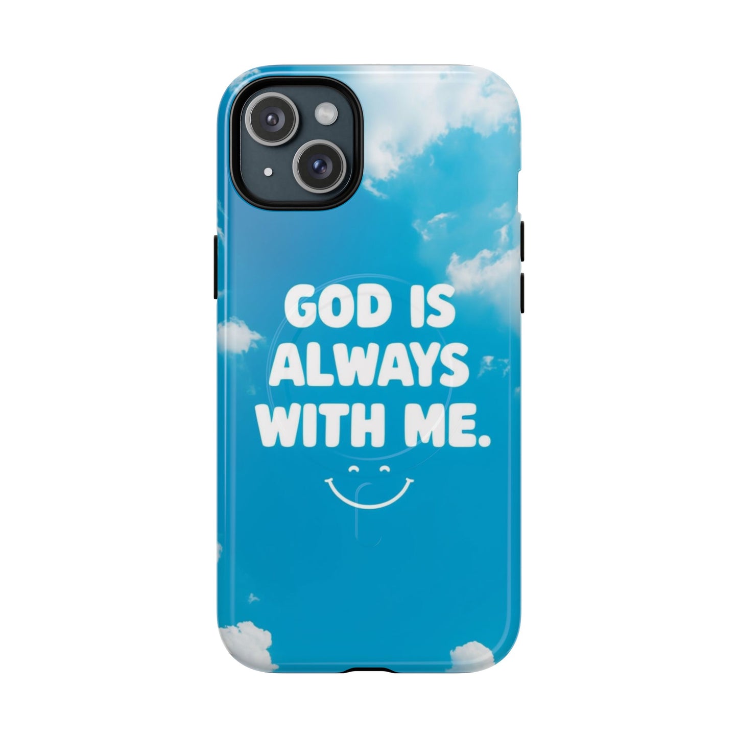 Inspirational Phone Case, God Is Always With Me, Tough Magnetic Cases, Birthday Gift, Spiritual Decor, Everyday Essentials