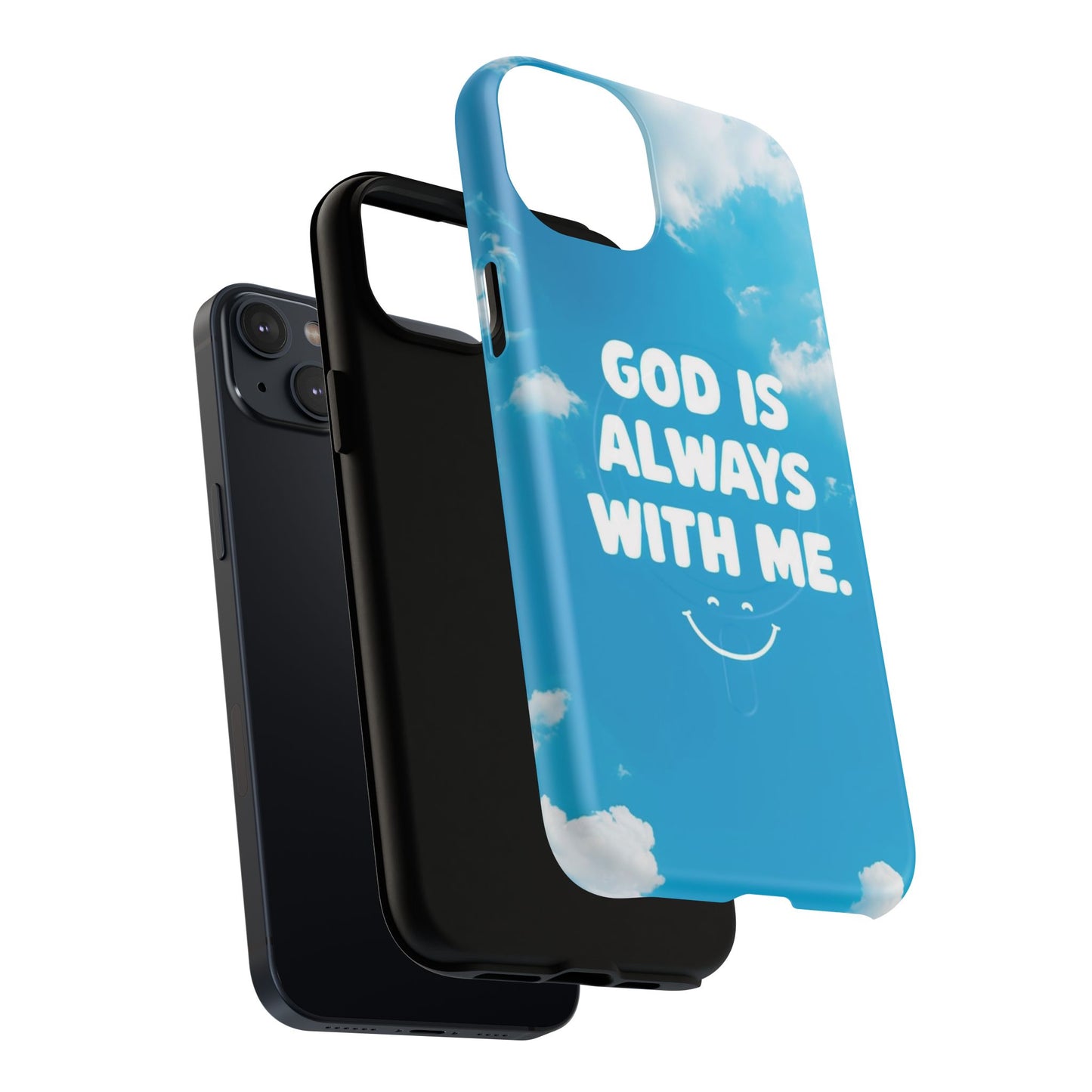Inspirational Phone Case, God Is Always With Me, Tough Magnetic Cases, Birthday Gift, Spiritual Decor, Everyday Essentials