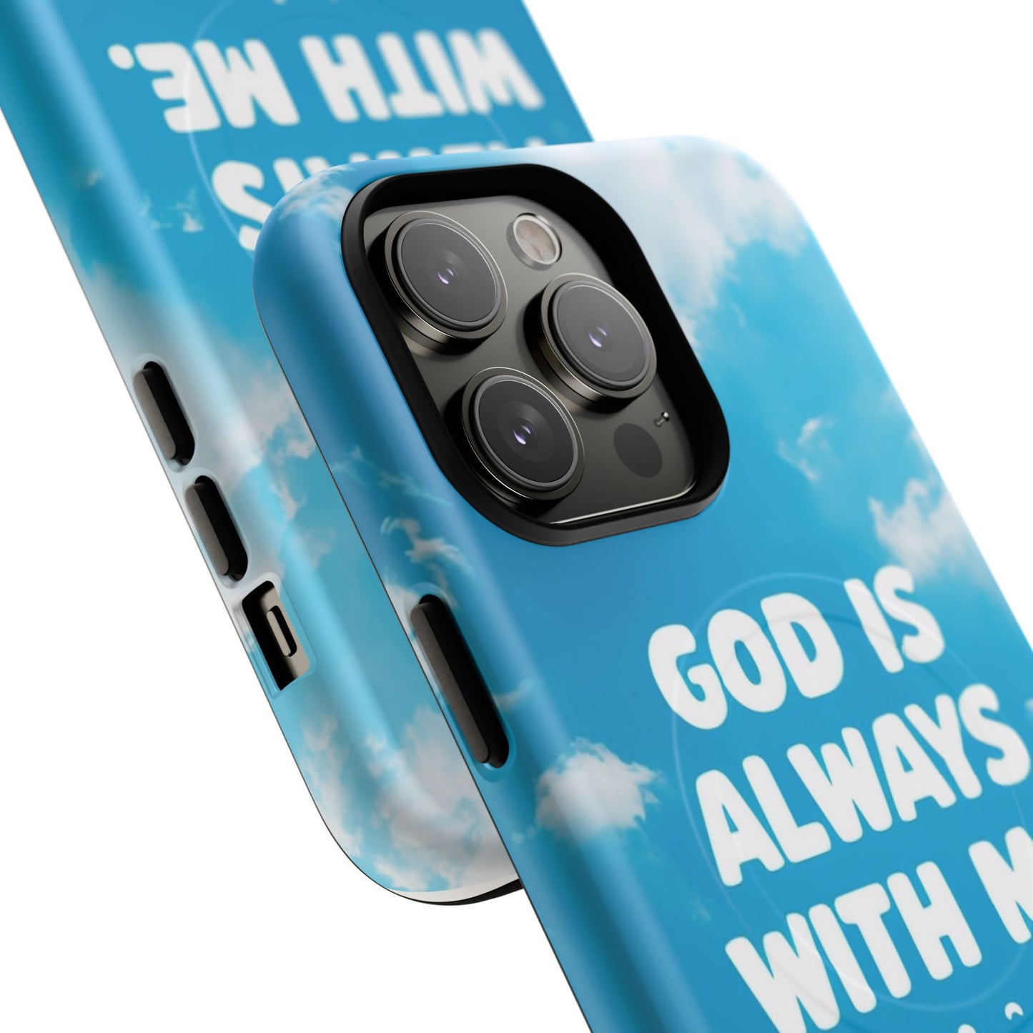 Inspirational Phone Case, God Is Always With Me, Tough Magnetic Cases, Birthday Gift, Spiritual Decor, Everyday Essentials