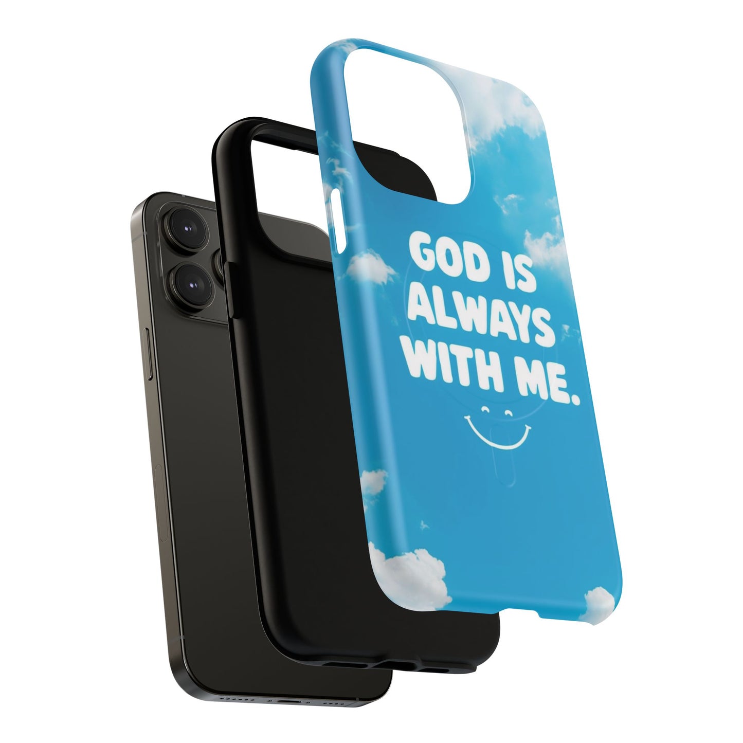Inspirational Phone Case, God Is Always With Me, Tough Magnetic Cases, Birthday Gift, Spiritual Decor, Everyday Essentials