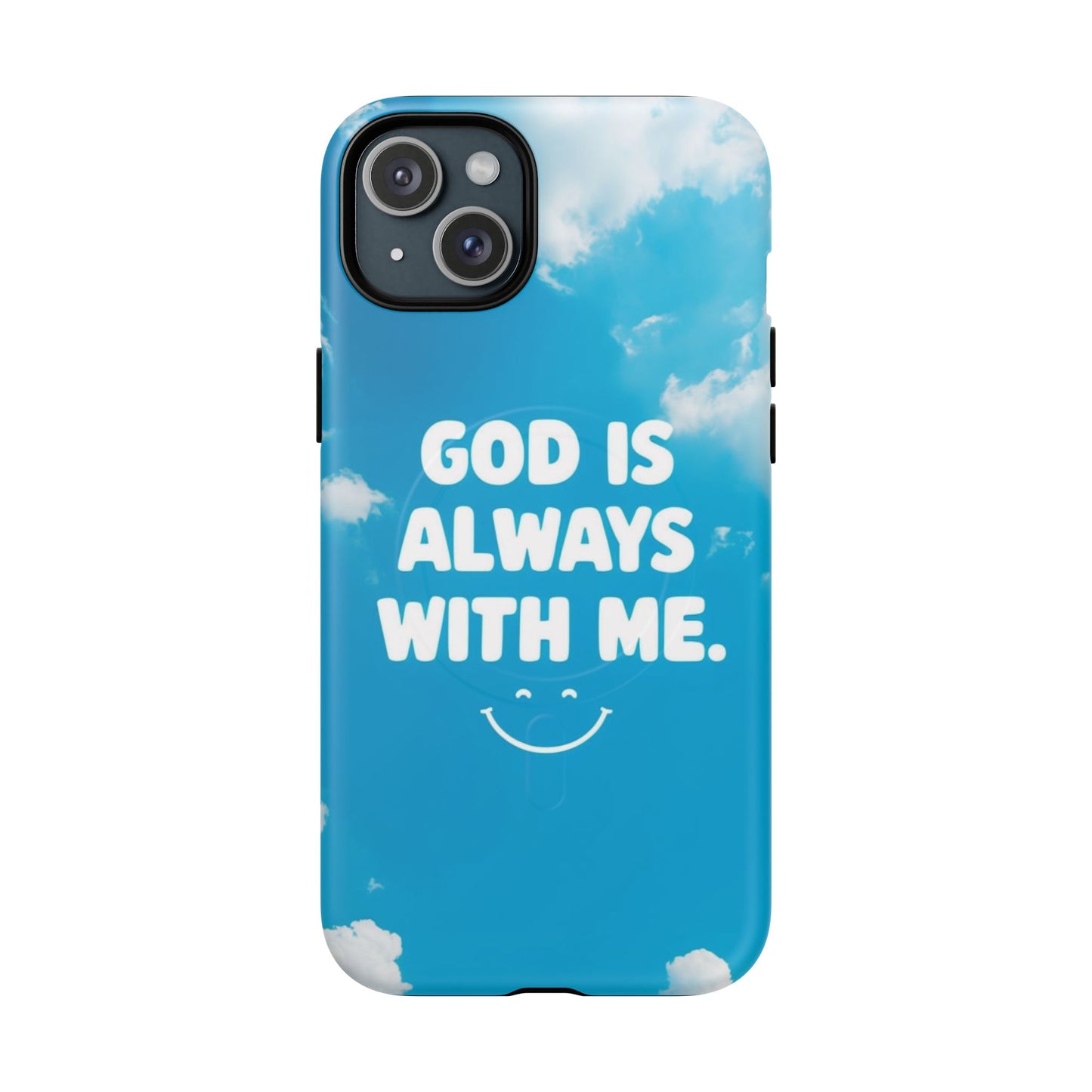 Inspirational Phone Case, God Is Always With Me, Tough Magnetic Cases, Birthday Gift, Spiritual Decor, Everyday Essentials