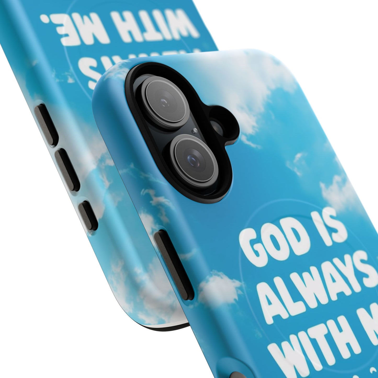Inspirational Phone Case, God Is Always With Me, Tough Magnetic Cases, Birthday Gift, Spiritual Decor, Everyday Essentials