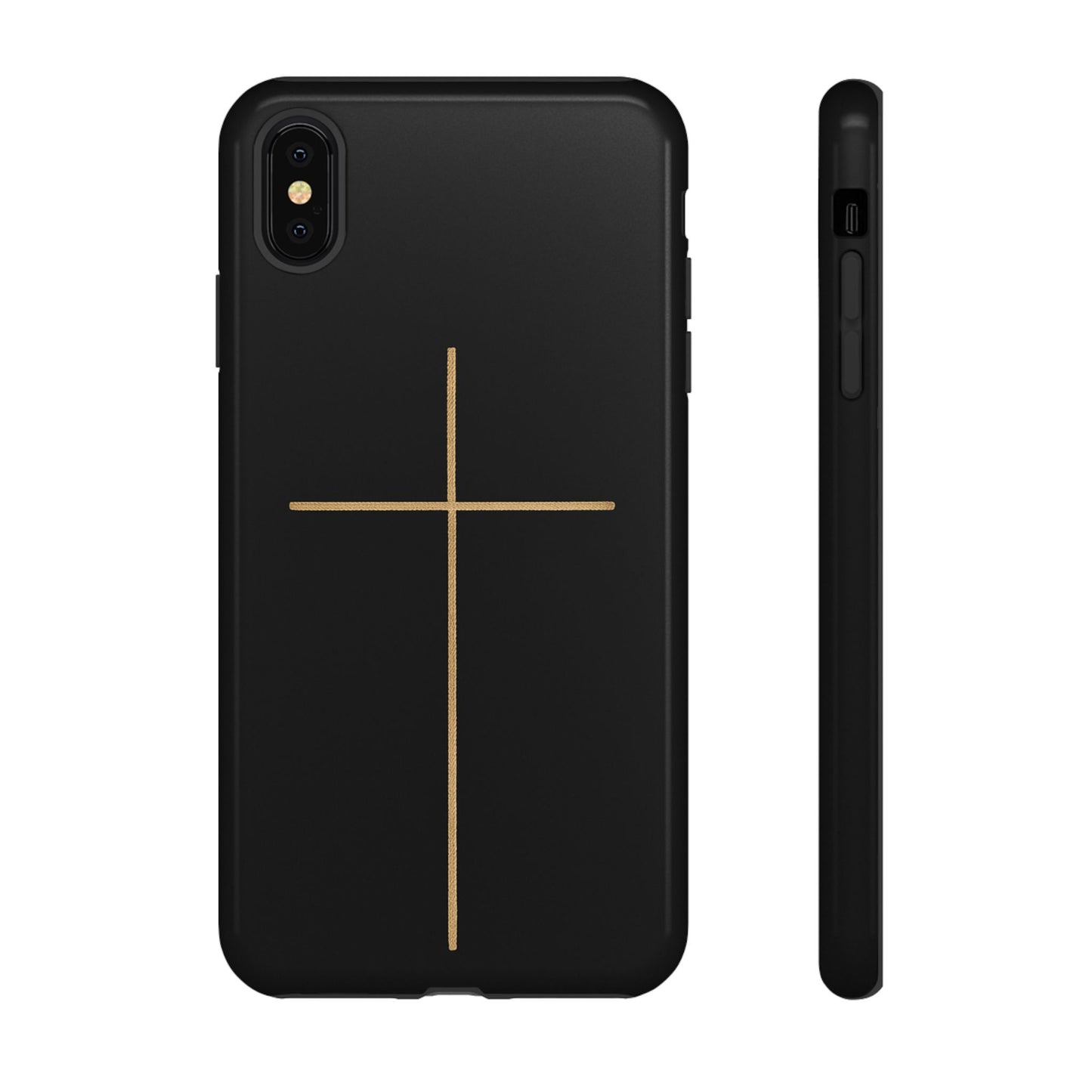 Minimalist Cross Phone Case, Tough iPhone Cover for Faithful Souls, Gift for Christians, Stylish Tech Accessories, Modern Christian Design